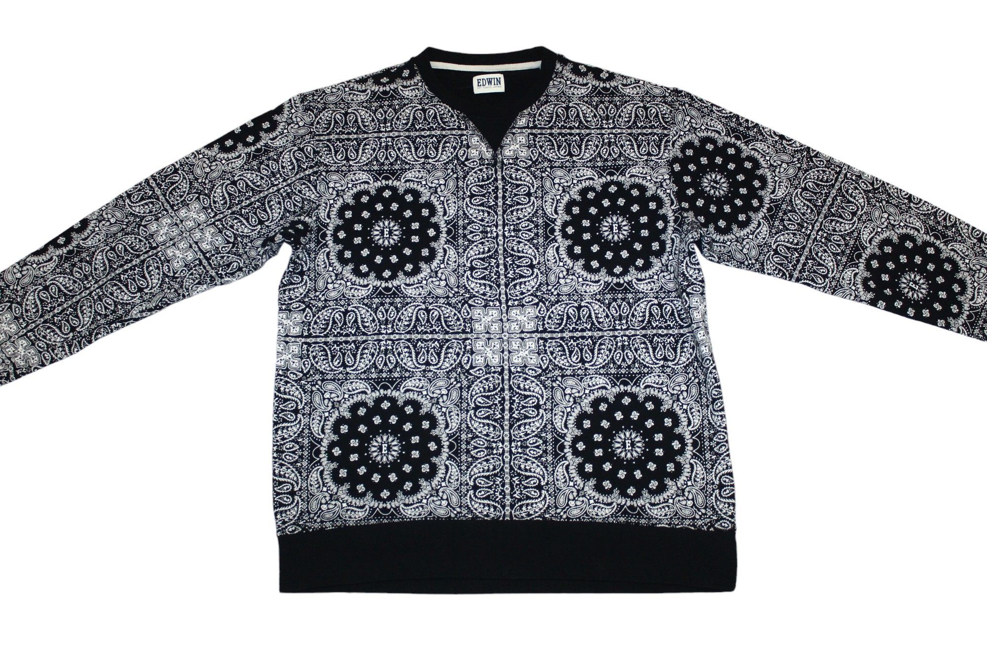 Edwin Edwin Bandana Print Crewneck Sweatshirt 100% Cotton Size US XL / EU 56 / 4 - 4 Thumbnail