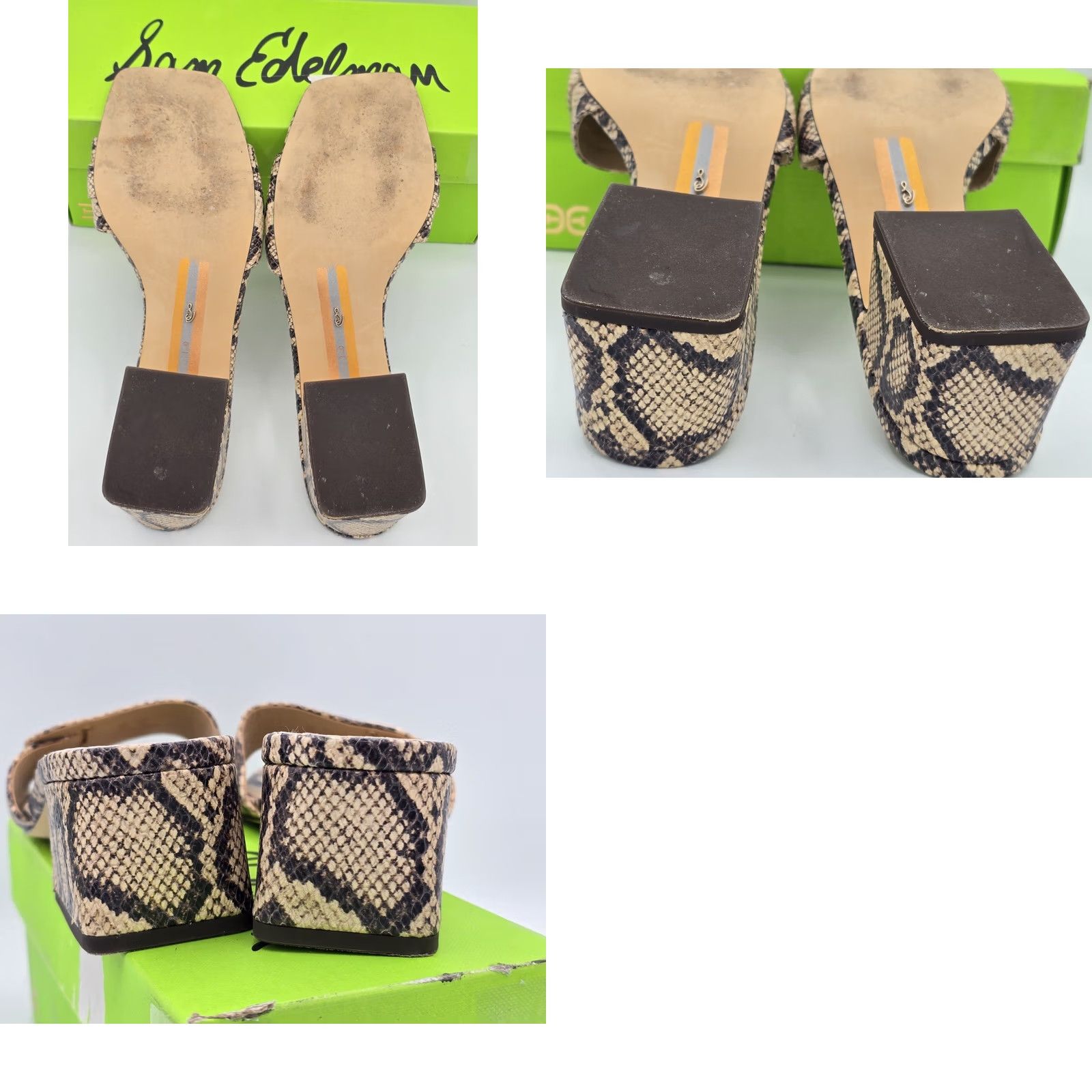 Sam Edelman Sam Edelman Wilma Womens Heels Roccia Sz 9 M Snake Skin Beige Roccia Wilma Womens Heels 9 M Shoes Female Mens? Size US 9 / IT 39 - 9 Thumbnail