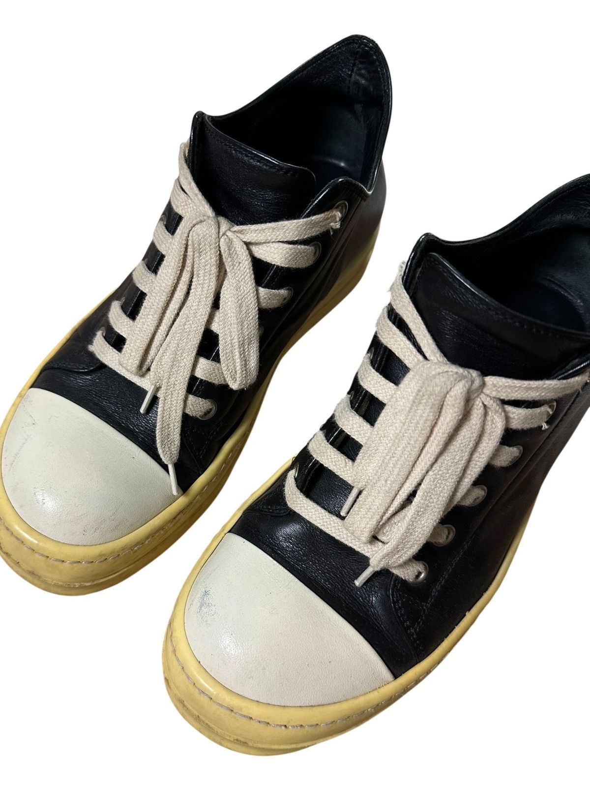 Rick Owens RICK OWENS Lace Up Low Top Leather Sneakers Size US 7 / IT 37 - 5 Thumbnail