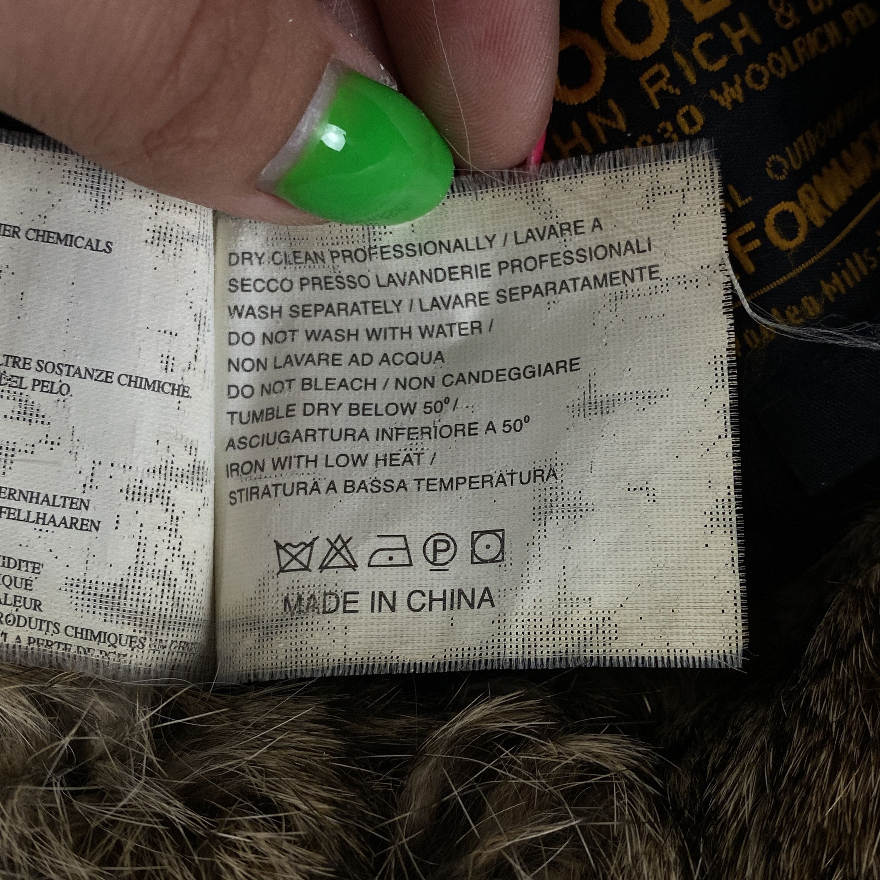 Woolrich Woolen Mills Mens Fur Lined Hat With Ear Flaps Woolrich Size M Cotton Size 32 - 11 Thumbnail