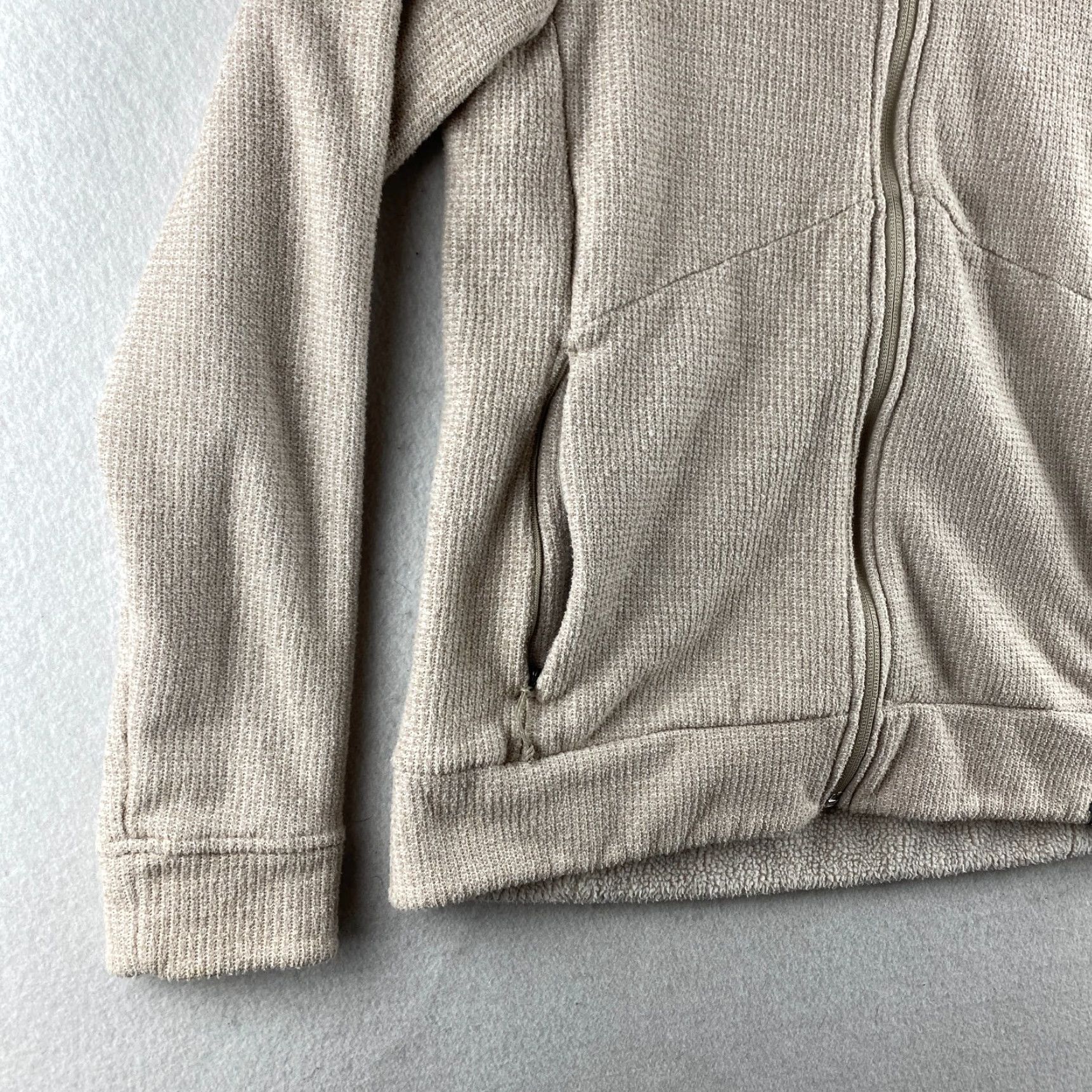 Vintage REI Sweater Womens S Beige Full Zip Sherpa Lined Pockets High Neck Size S / US 4 / IT 40 - 4 Thumbnail