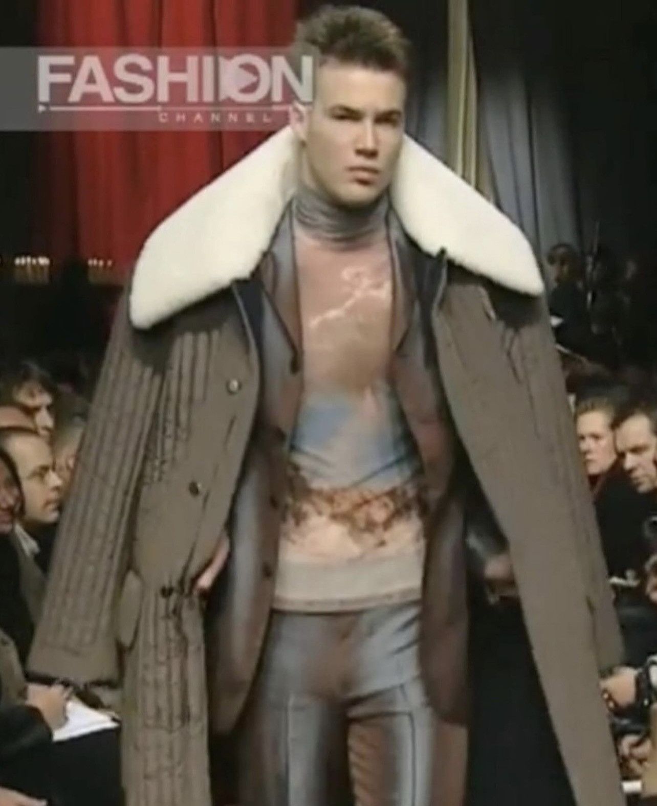 Jean Paul Gaultier FW1998 Runway Creation Of Adam Mesh Top Size US M / EU 48-50 / 2 - 2 Thumbnail