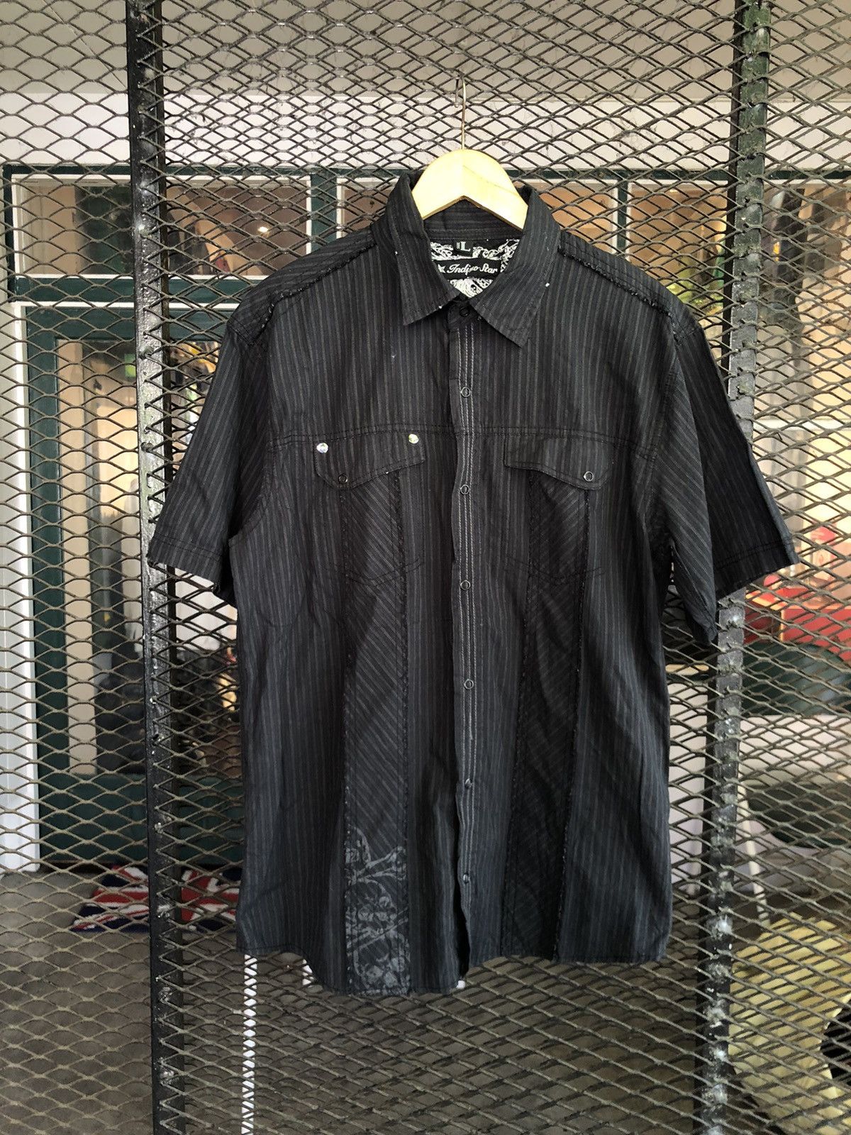 Japanese Brand JAPANESE BRAND INDIGO STAR BUTTON SHIRT SKULL LGBSTYLE Size US L / EU 52-54 / 3 - 1 Thumbnail