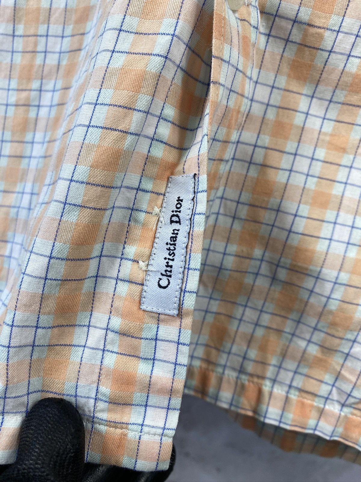 Dior Christian Dior checkered shirt embroidered logo on chest Size US M / EU 48-50 / 2 - 7 Thumbnail