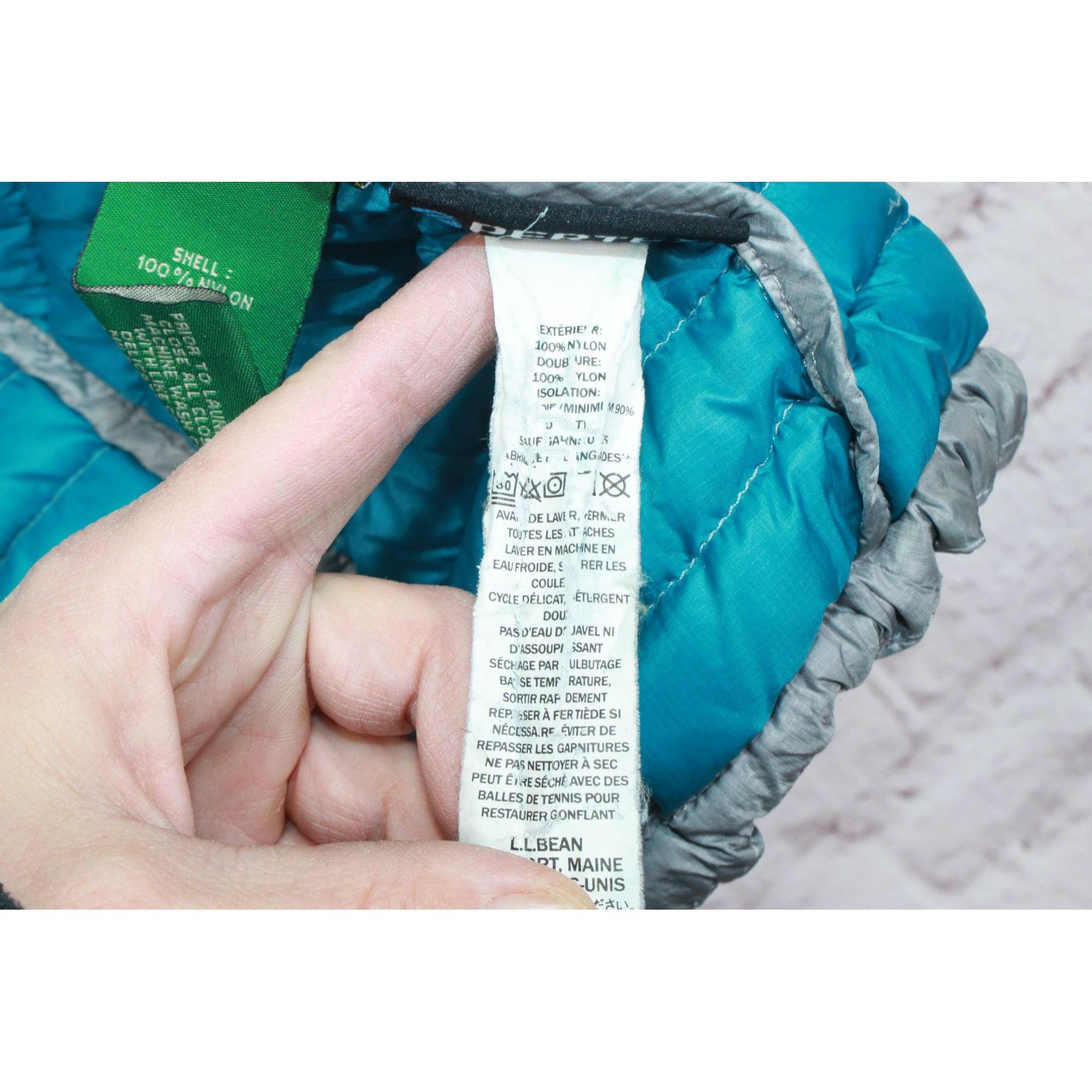 L.L. Bean LL Bean Ultralight 850 Down Hooded Jacket Colorblock Size XS / US 0-2 / IT 36-38 - 10 Thumbnail