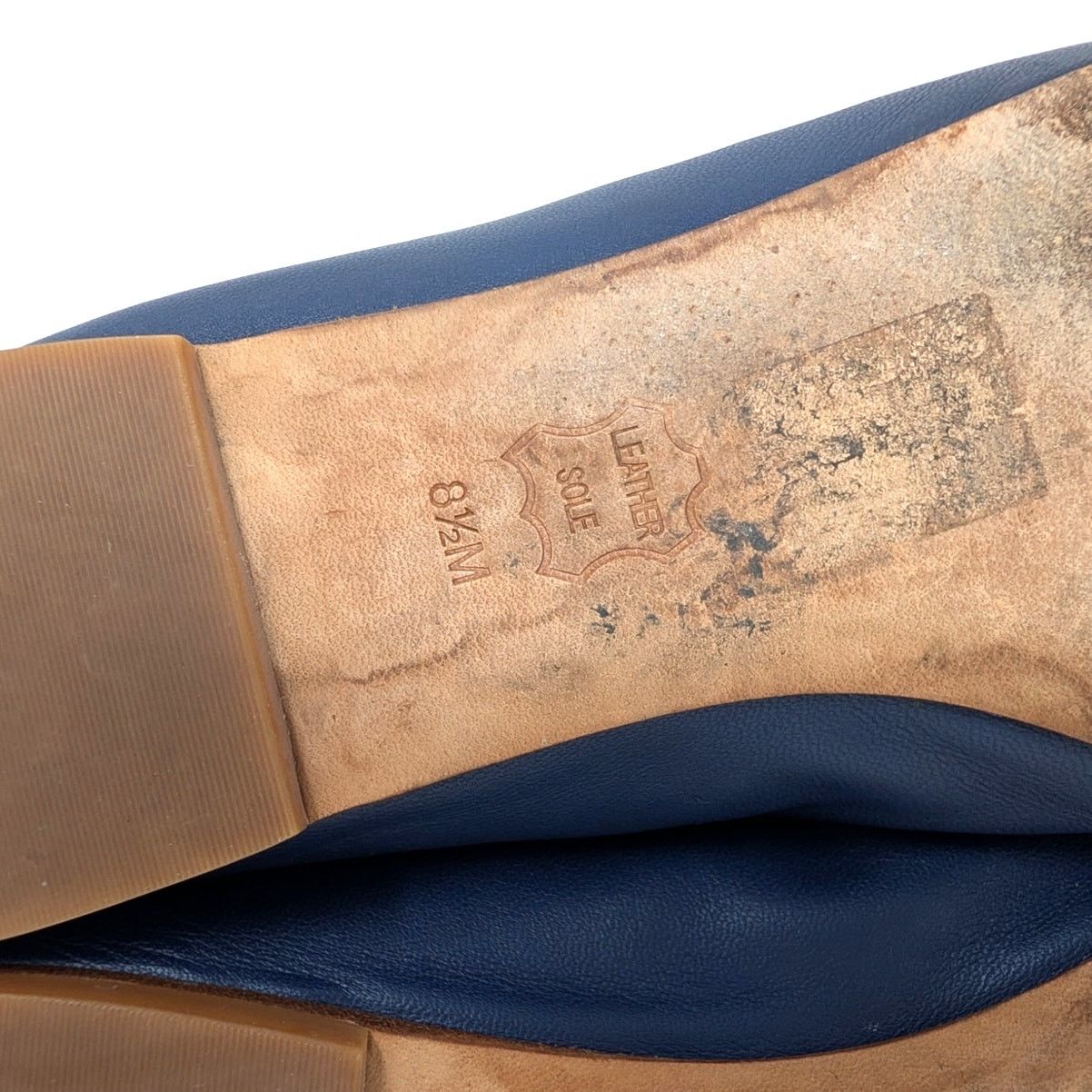 Tory Burch Tory Burch Blue Leather Mary Jane Flats Gold Logo 8.5 Size US 8.5 / IT 38.5 - 12 Thumbnail