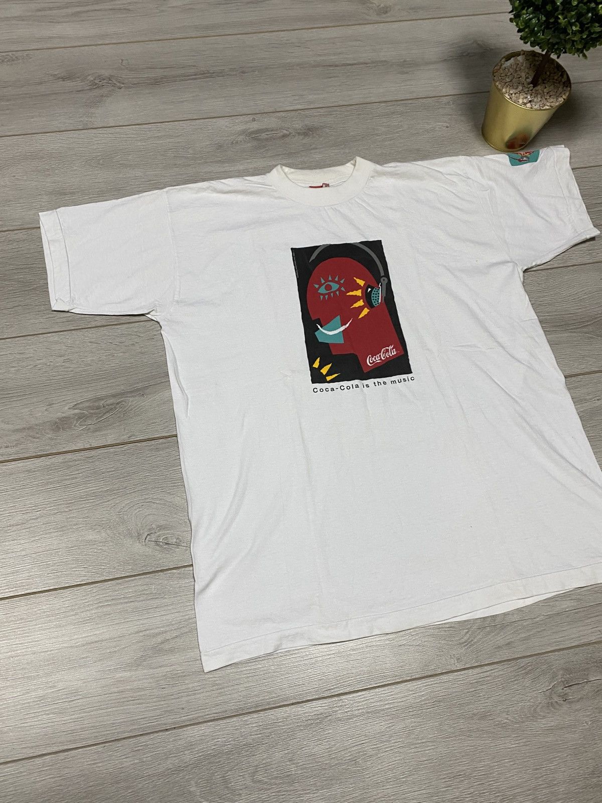 Coca Cola Vintage 1993 Coca Cola Is The Music Promo Tee (Coca Cola) Size US XL / EU 56 / 4 - 7 Thumbnail