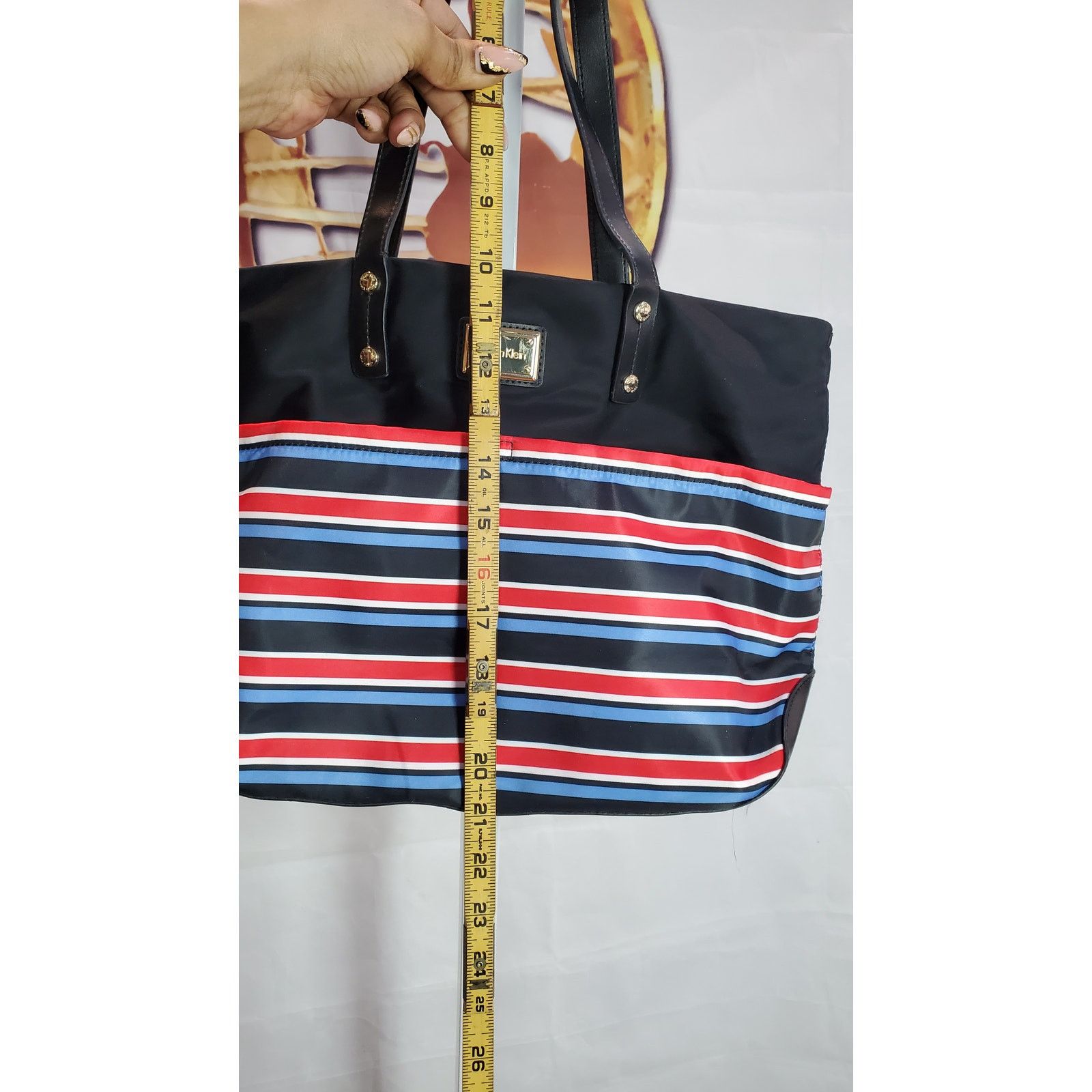 Calvin Klein Calvin Klein Blue Red white Striped Tote Shoulder Bag Size ONE SIZE - 5 Thumbnail