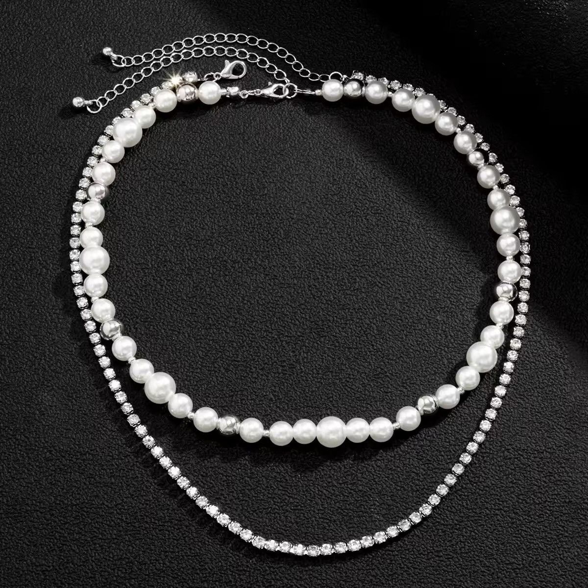 Other Retro Punk Pearl Necklace Diamond Chain Size ONE SIZE - 5 Thumbnail