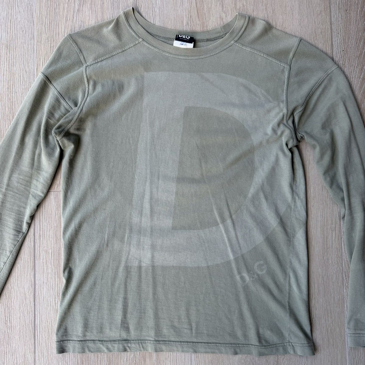 Dolce & Gabbana Dolce & Gabbana Longsleeve T-Shirt y2k Dark Green DG Size US S / EU 44-46 / 1 - 2 Thumbnail