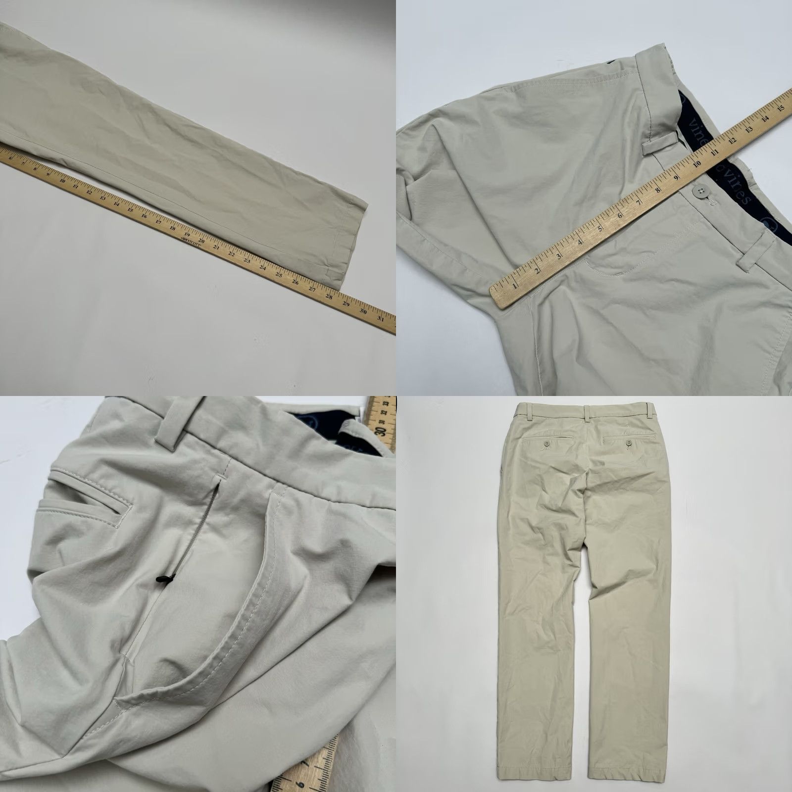 Vineyard Vines Vineyard Vines Men's Pants Chino Stretch 28x32 White/Ivory On The Go 5-Pocket Mesure 32in Size US 28 / EU 44 - 8 Thumbnail