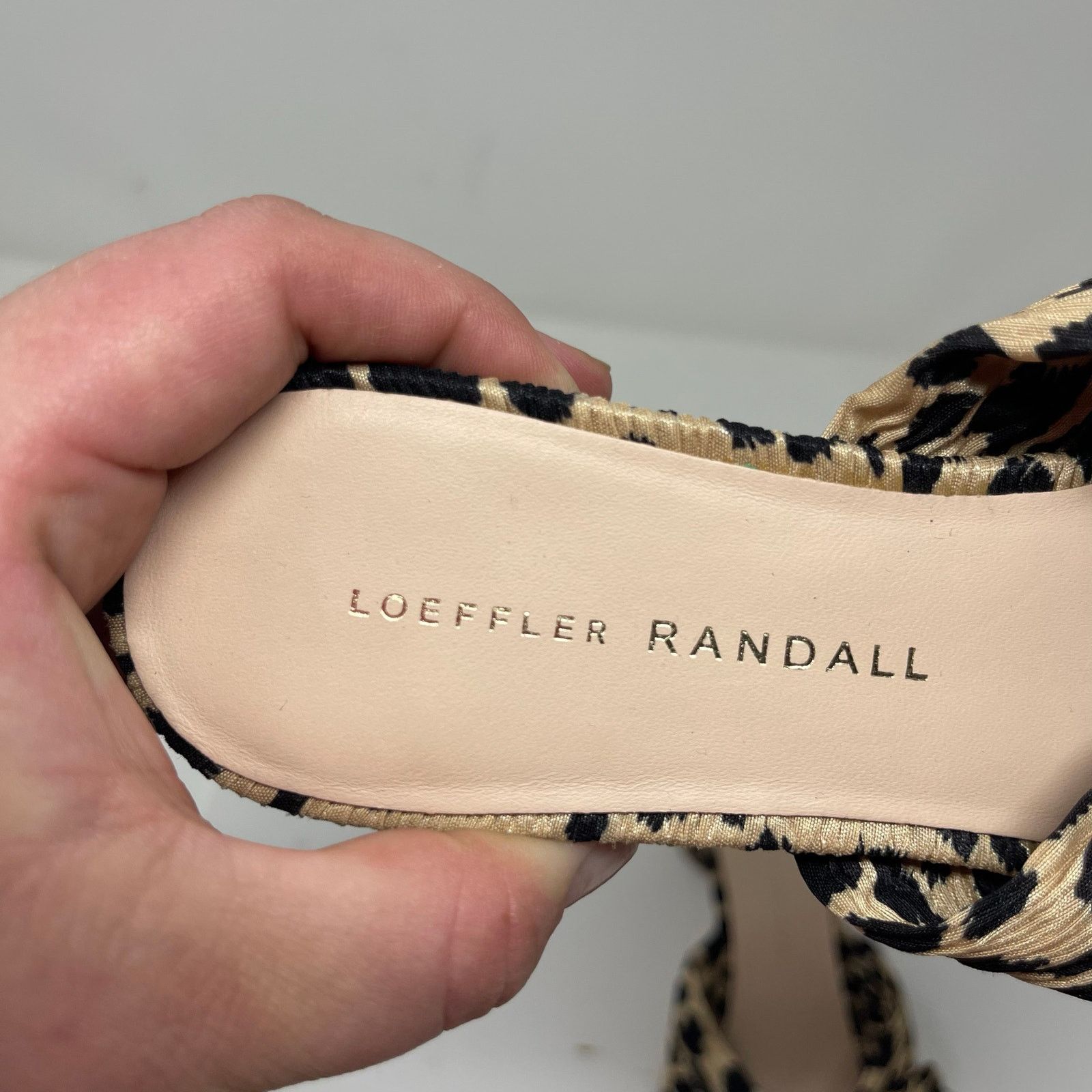 Loeffler Randall Loeffler Randall Emilia Leopard Pleated Bow Sandal sz 6 Size US 6 / IT 36 - 6 Thumbnail