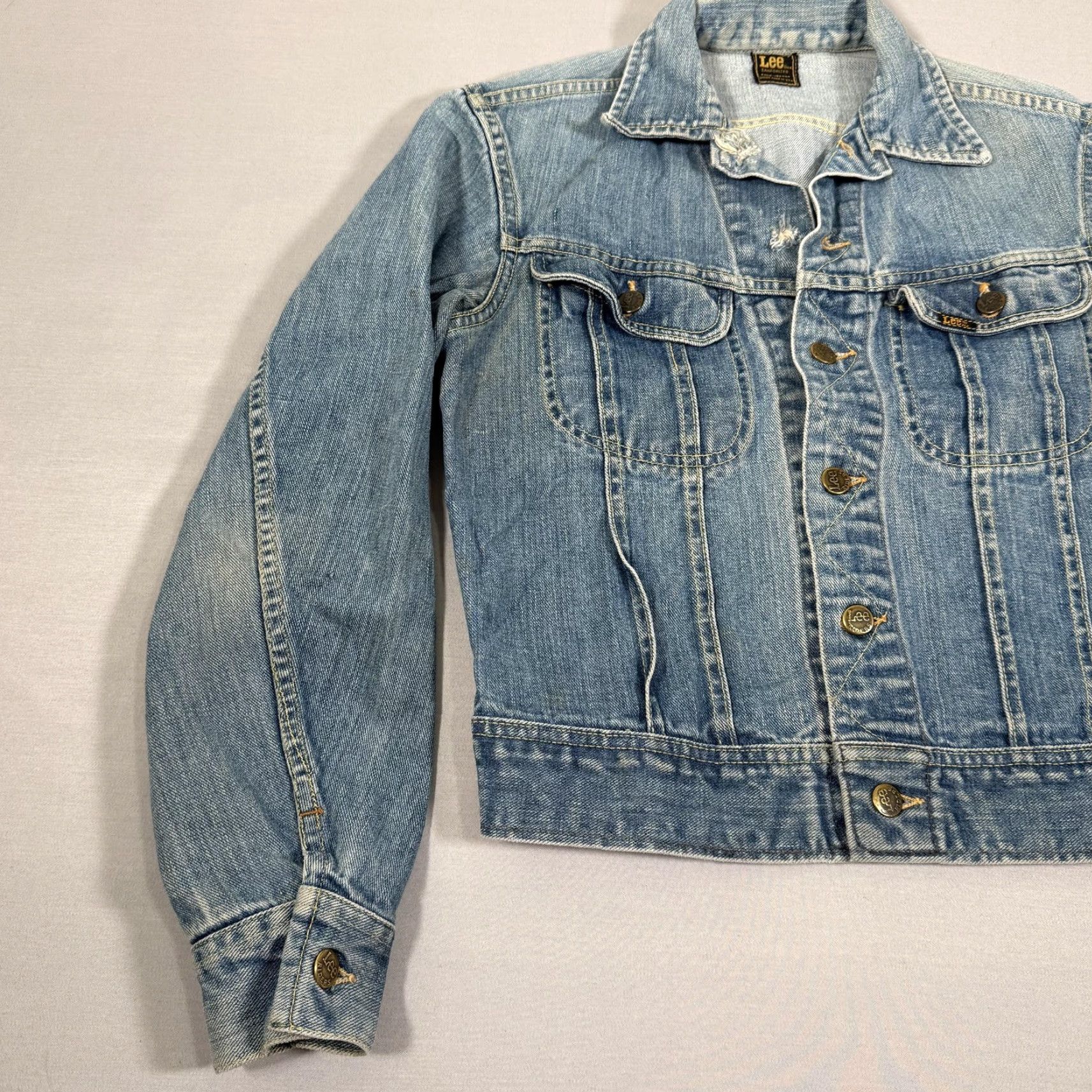 Lee VINTAGE Lee Jacket Mens 38 Blue Sanforized Denim Jean Trucker Union Made USA 60s Size US 38 / EU 54 - 5 Thumbnail