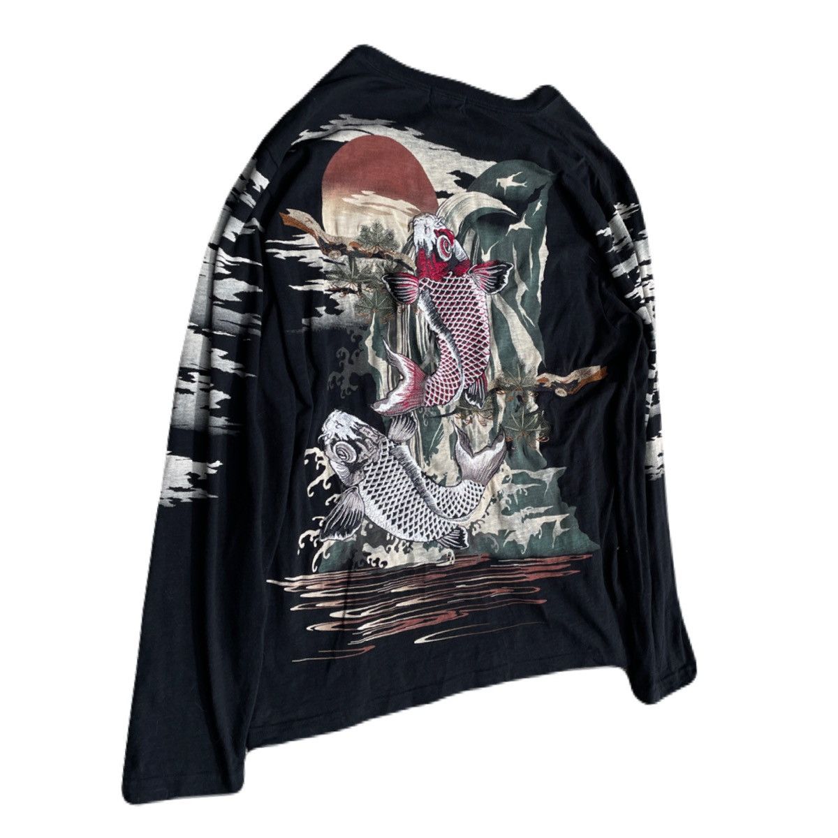 Japanese Brand 2000s Japanese Sukajan Yakuza Embroidery Long Sleeve Tee Size US XL / EU 56 / 4 - 3 Thumbnail