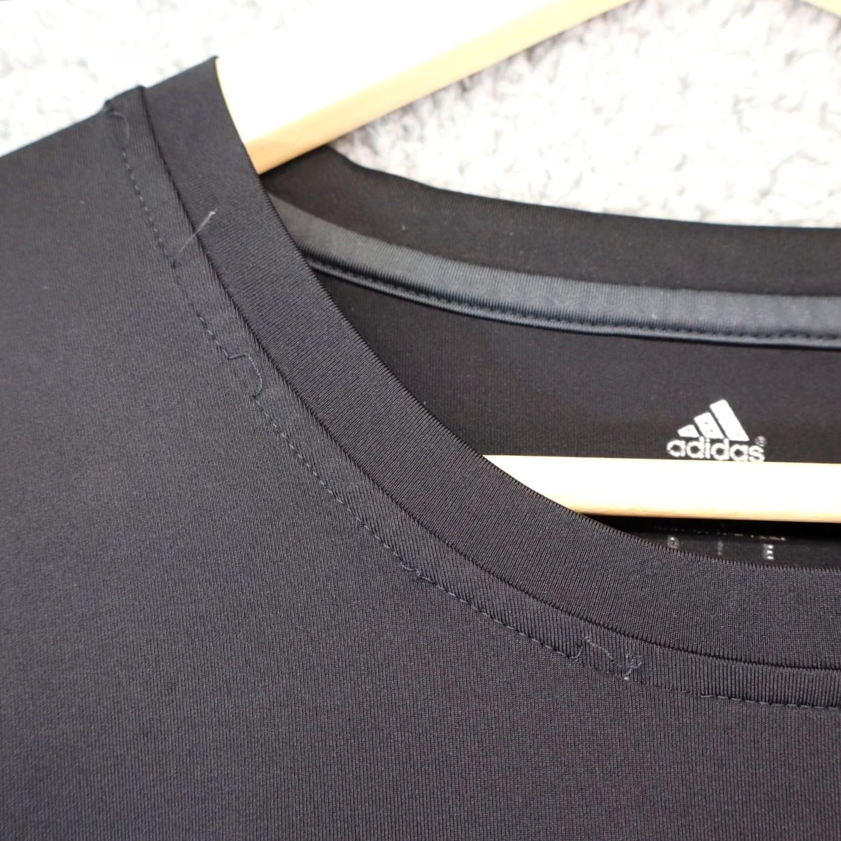 Adidas Adidas Men Large Shirt Climalite Black Pullover Activewear Shirt T-Shirt Logo Short Sleeve Sports Mens Regular Black Adidas Climalite Size US L / EU 52-54 / 3 - 3 Thumbnail