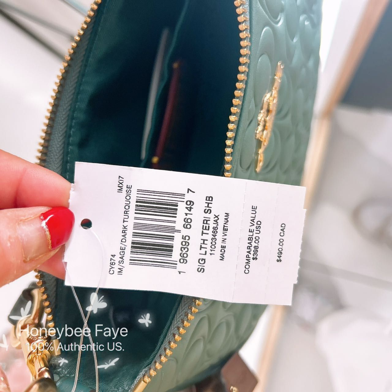 Coach Teri Shoulder Bag In Blocked Signature Leather CY674 Size ONE SIZE - 4 Thumbnail