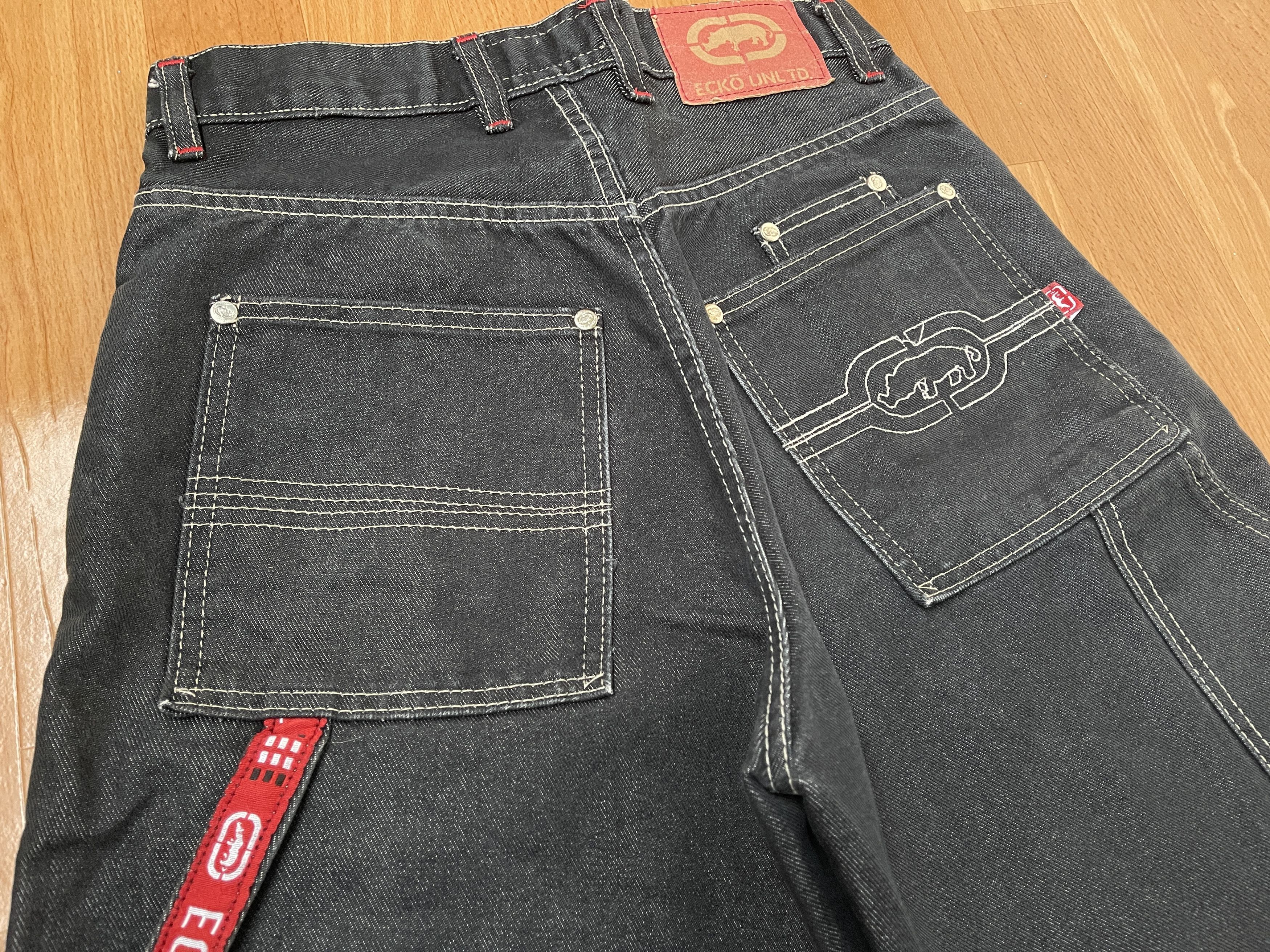 Ecko Unltd. Ecko Unltd jeans shorts, shiny silver vintage baggy 90s 26 Size US 26 / EU 42 - 4 Thumbnail