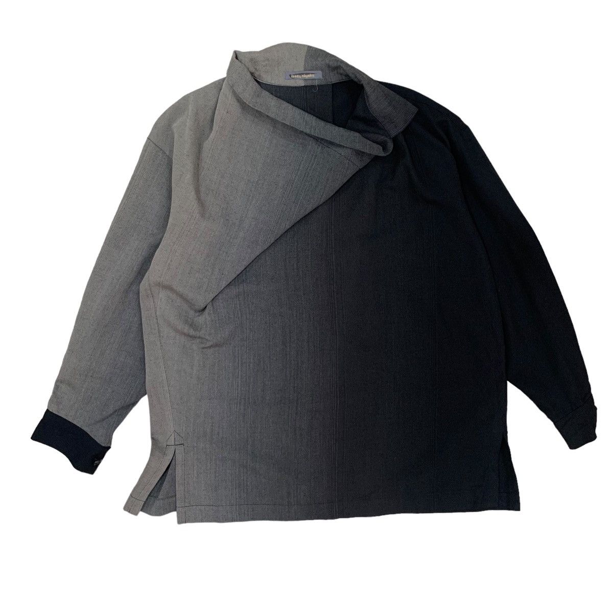 Issey Miyake 🔥Vintage 80s Issey Miyake Asymmetric Draped Collar Shirts Size M / US 6-8 / IT 42-44 - 2 Thumbnail