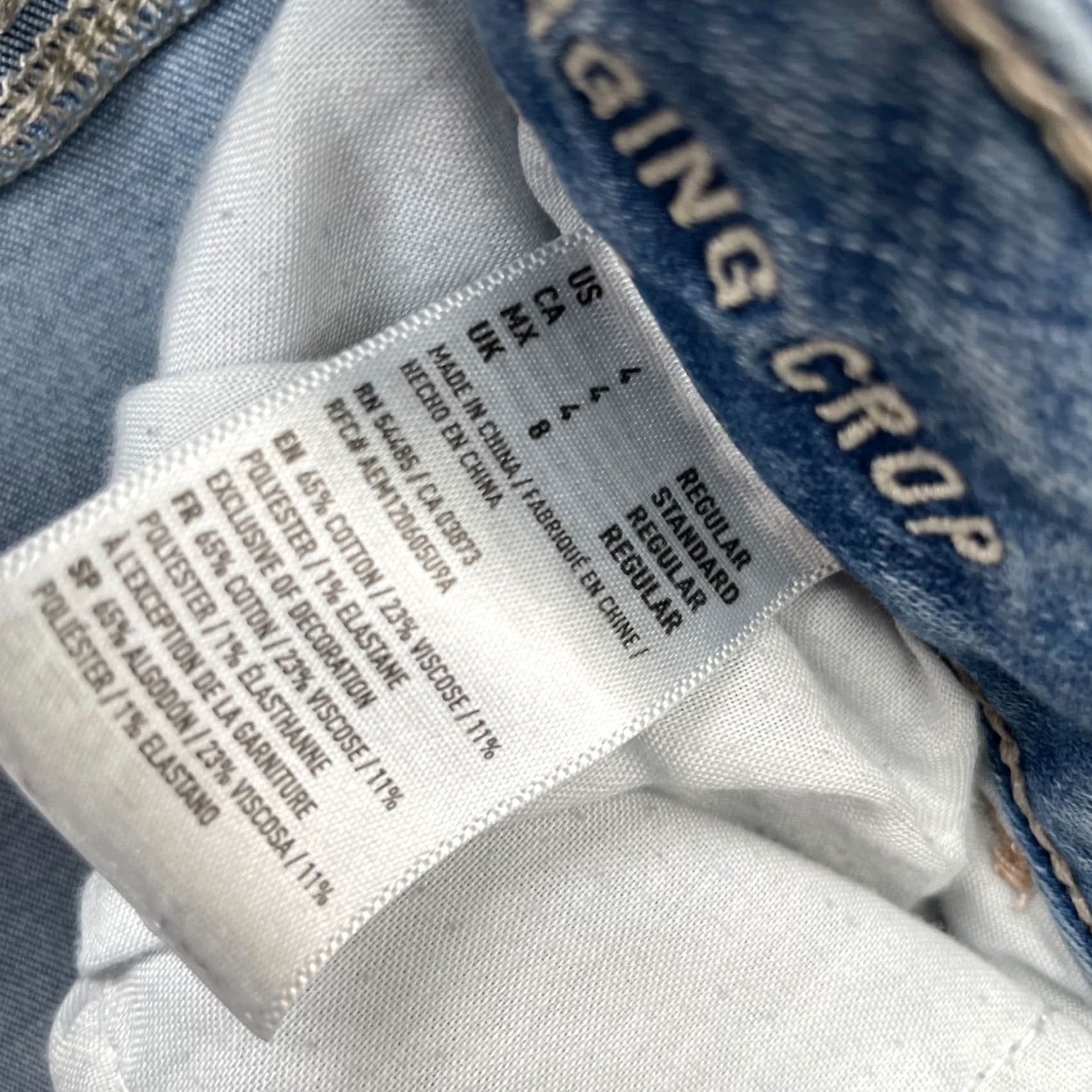 American Eagle Outfitters VINTAGE? No. American Eagle Outfitters Jeans Womens 4 Blue Jeggings High Rise Cropped Size 28" / US 6 / IT 42 - 5 Thumbnail