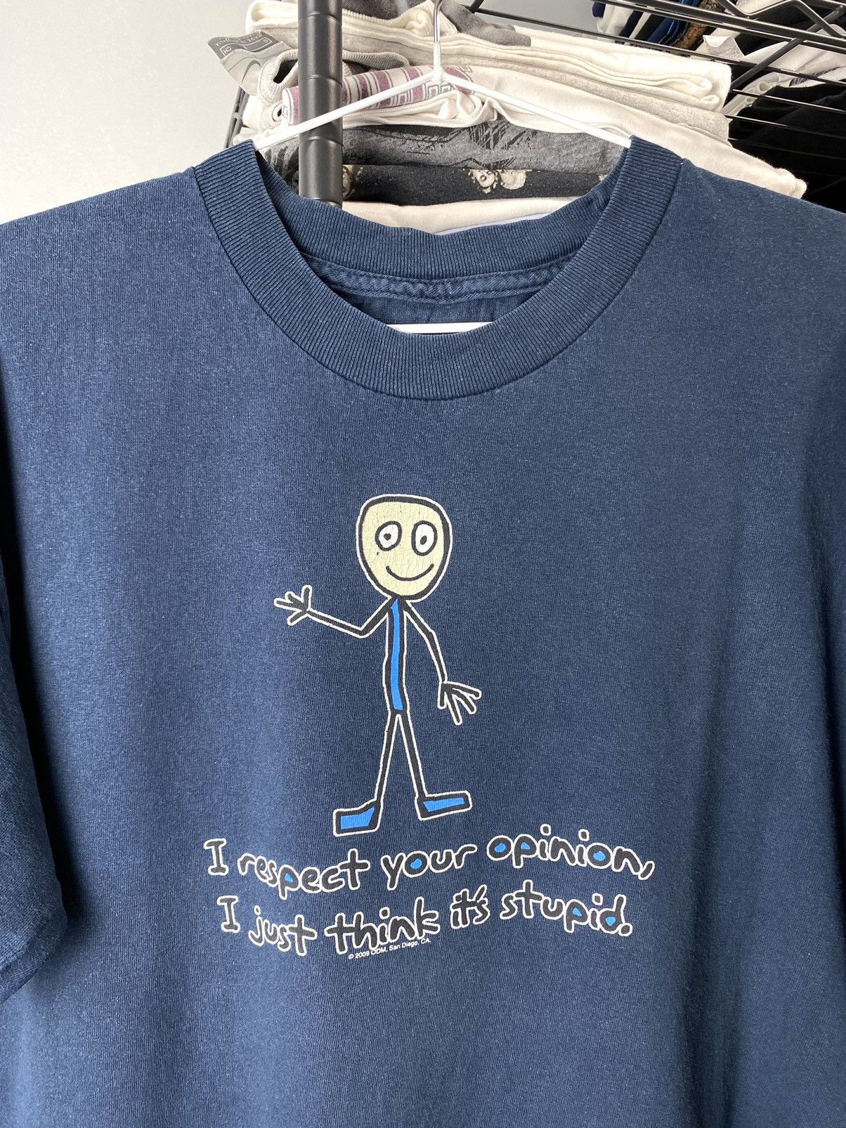 Vintage Y2K 00’s Vintage Respect Your Opinion, it’s Stupid T Shirt Size US L / EU 52-54 / 3 - 2 Thumbnail