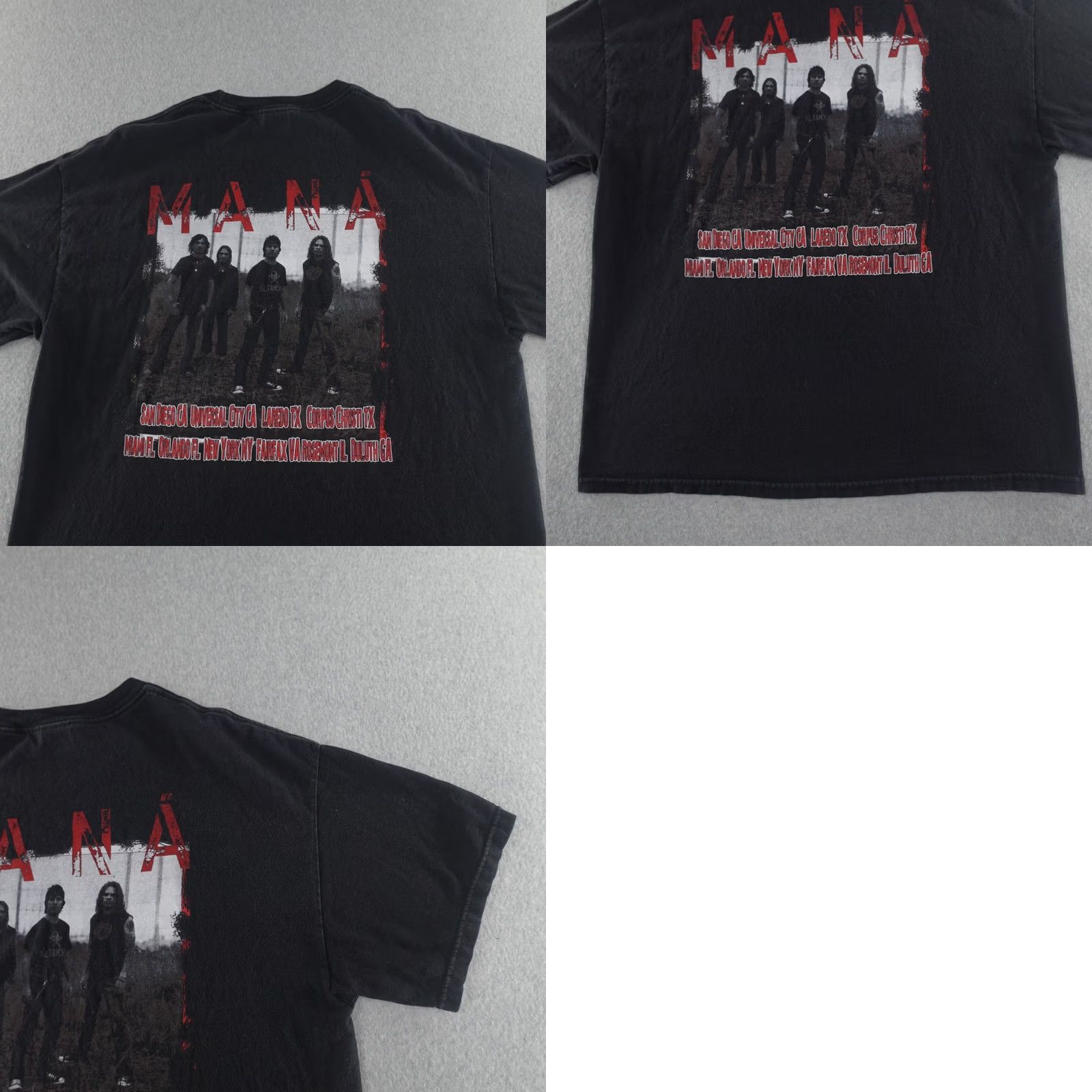 Vintage VINTAGE Mana TShirt Mens XL Black Band Rock 20s Concert 90s Mens XL Black T-Shirt Size US XL / EU 56 / 4 - 9 Thumbnail