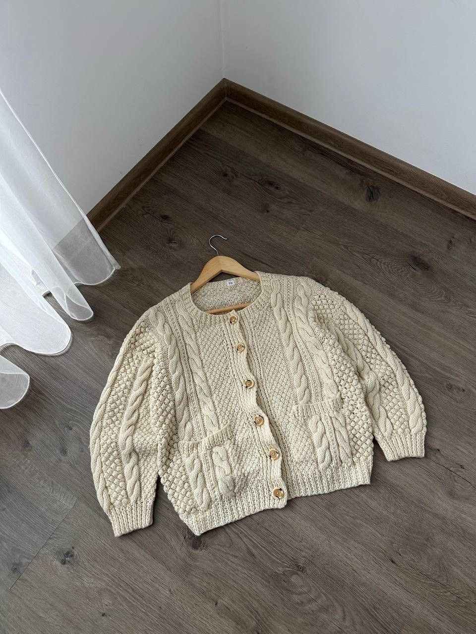 Vintage Vintage Cardigan Wool Beige Scotland Pocket Sweater Size M / US 6-8 / IT 42-44 - 14 Thumbnail