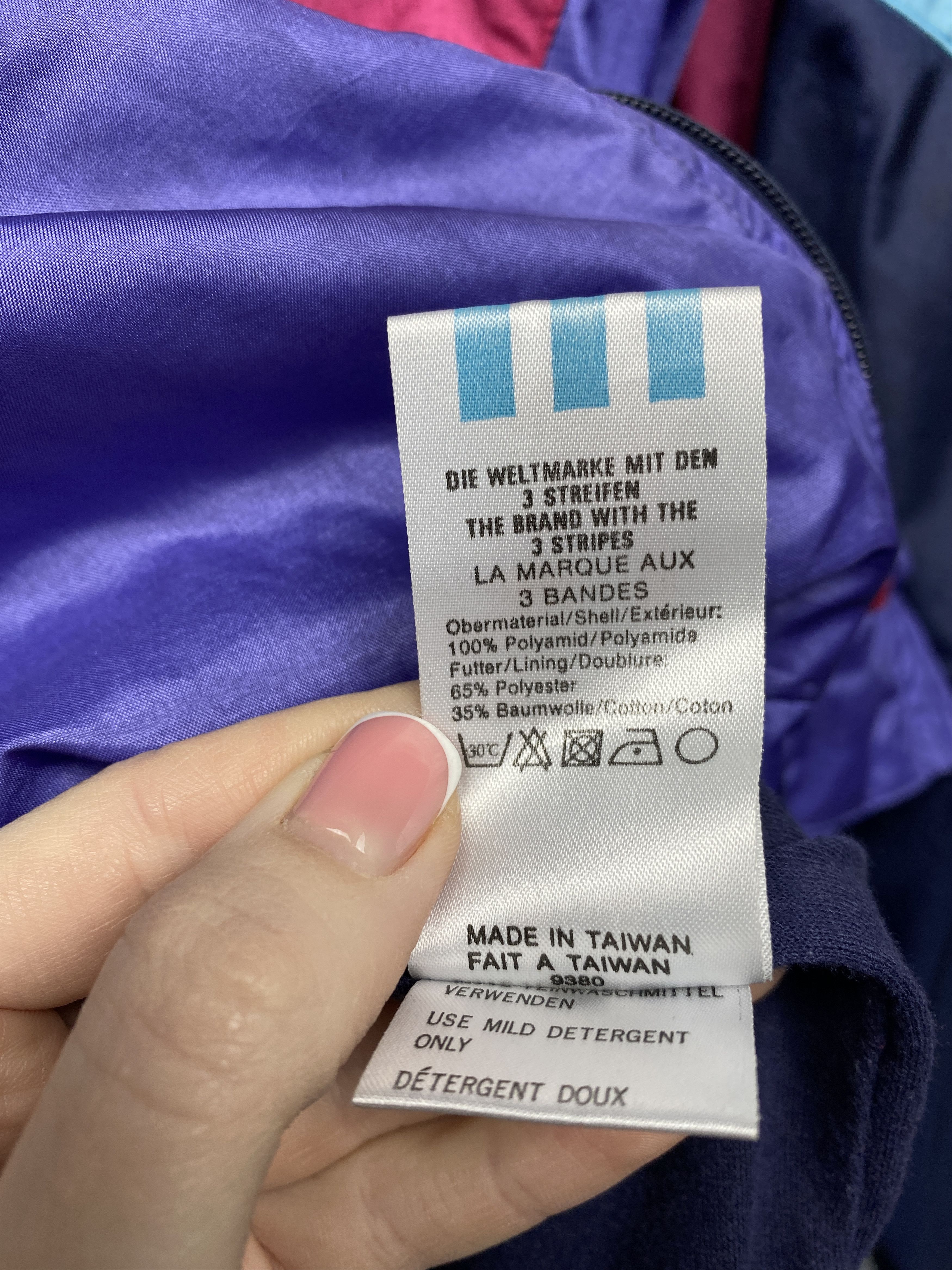 Adidas × Vintage Adidas 90s Vintage Mens Nylon Track Top Jacket Size US XL / EU 56 / 4 - 12 Thumbnail