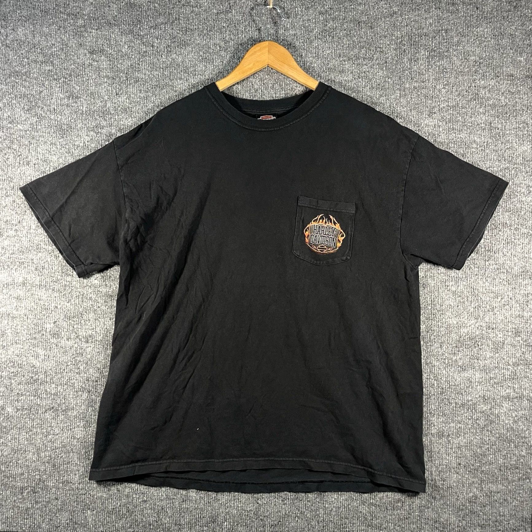 Harley Davidson VINTAGE Harley-Davidson Biker Graphic T-Shirt XL Black 2006 Alamo City San Antonio Mens Size US XL / EU 56 / 4 - 4 Thumbnail