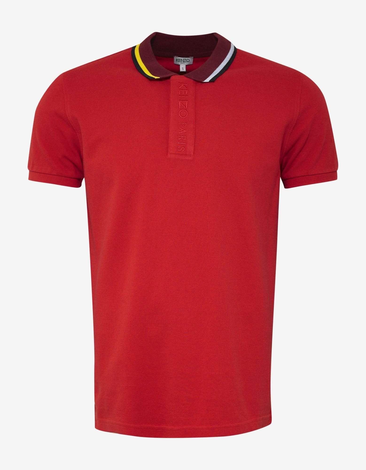 Image of Kenzo Red Bi-Colour Polo T-Shirt, Men's (Size XS)