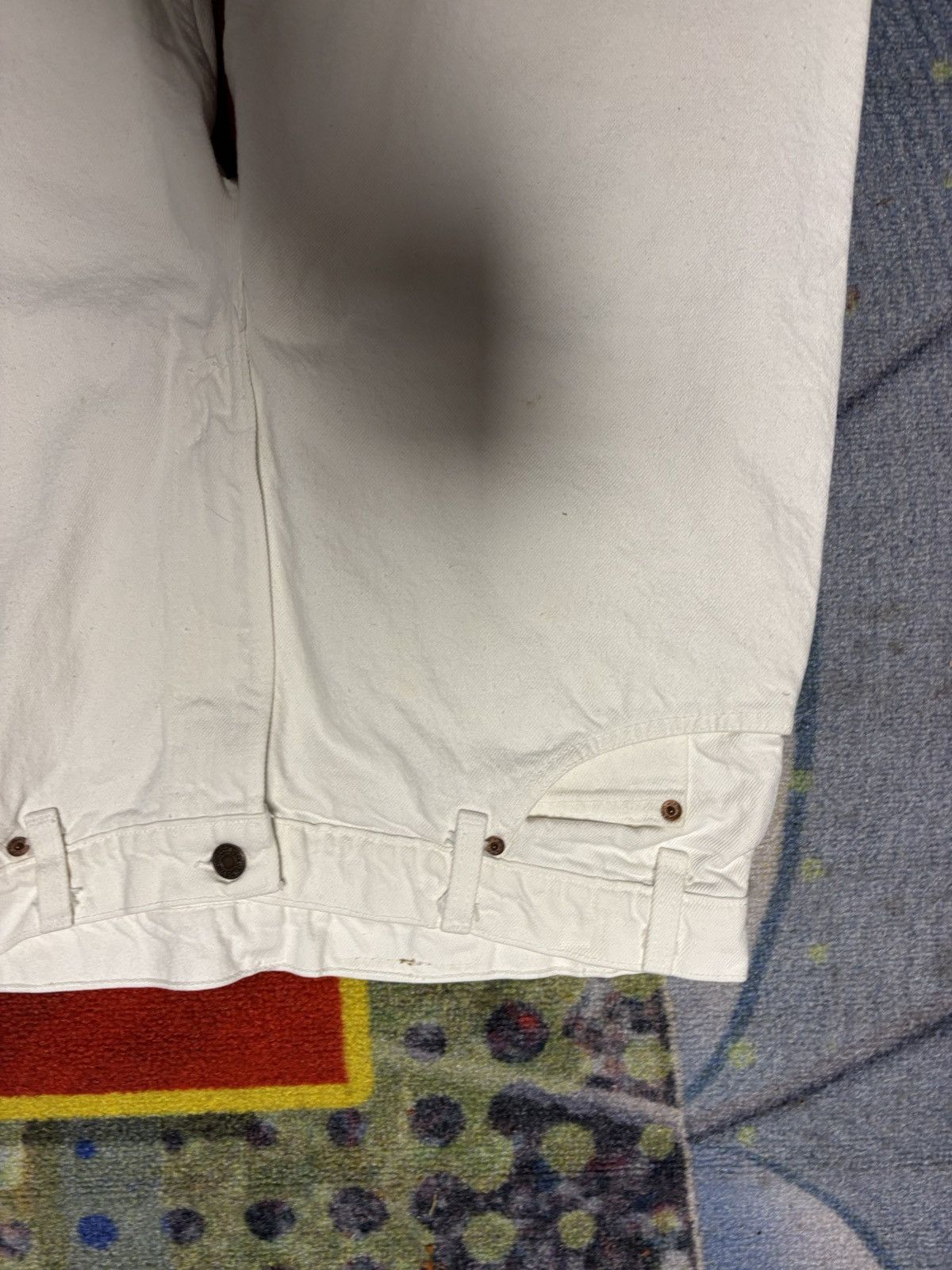 Levi's Vintage Clothing VINTAGE ORANGE TAB LEVIS WHITE DENIM JEANS Size US 38 / EU 54 - 4 Thumbnail