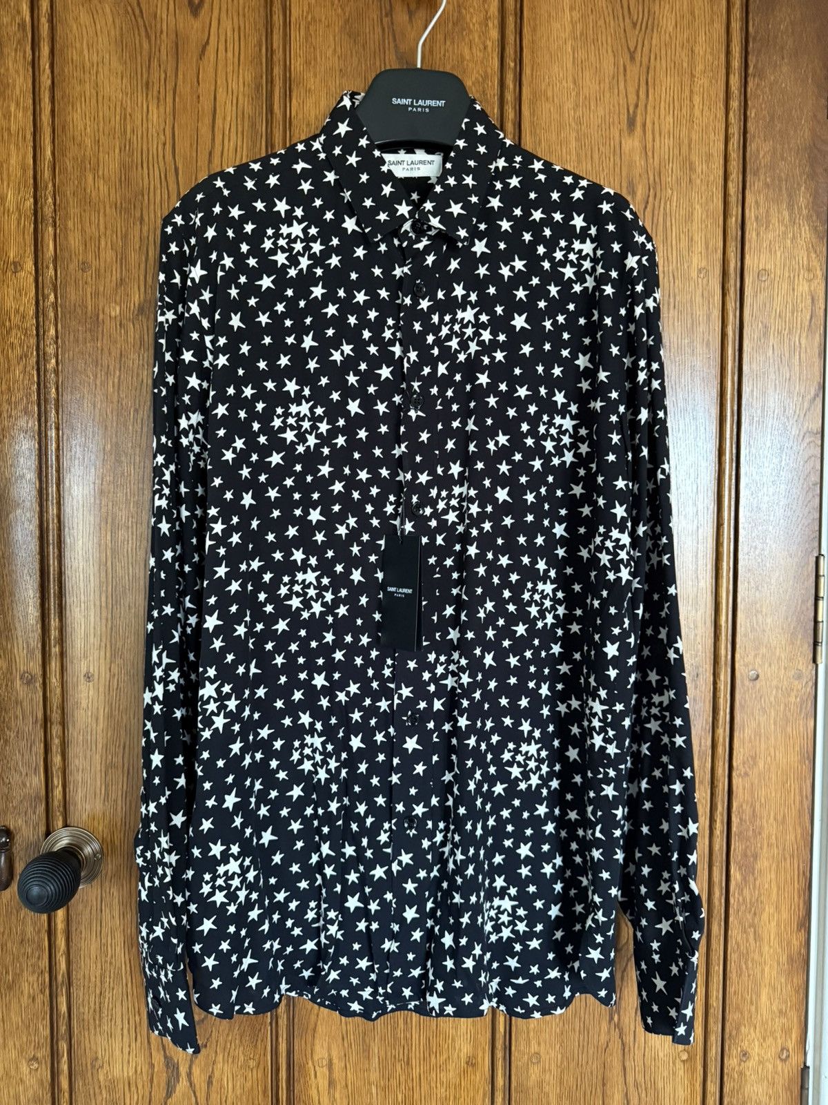 Saint Laurent Paris FW16 Saint Laurent black white star shirt 41