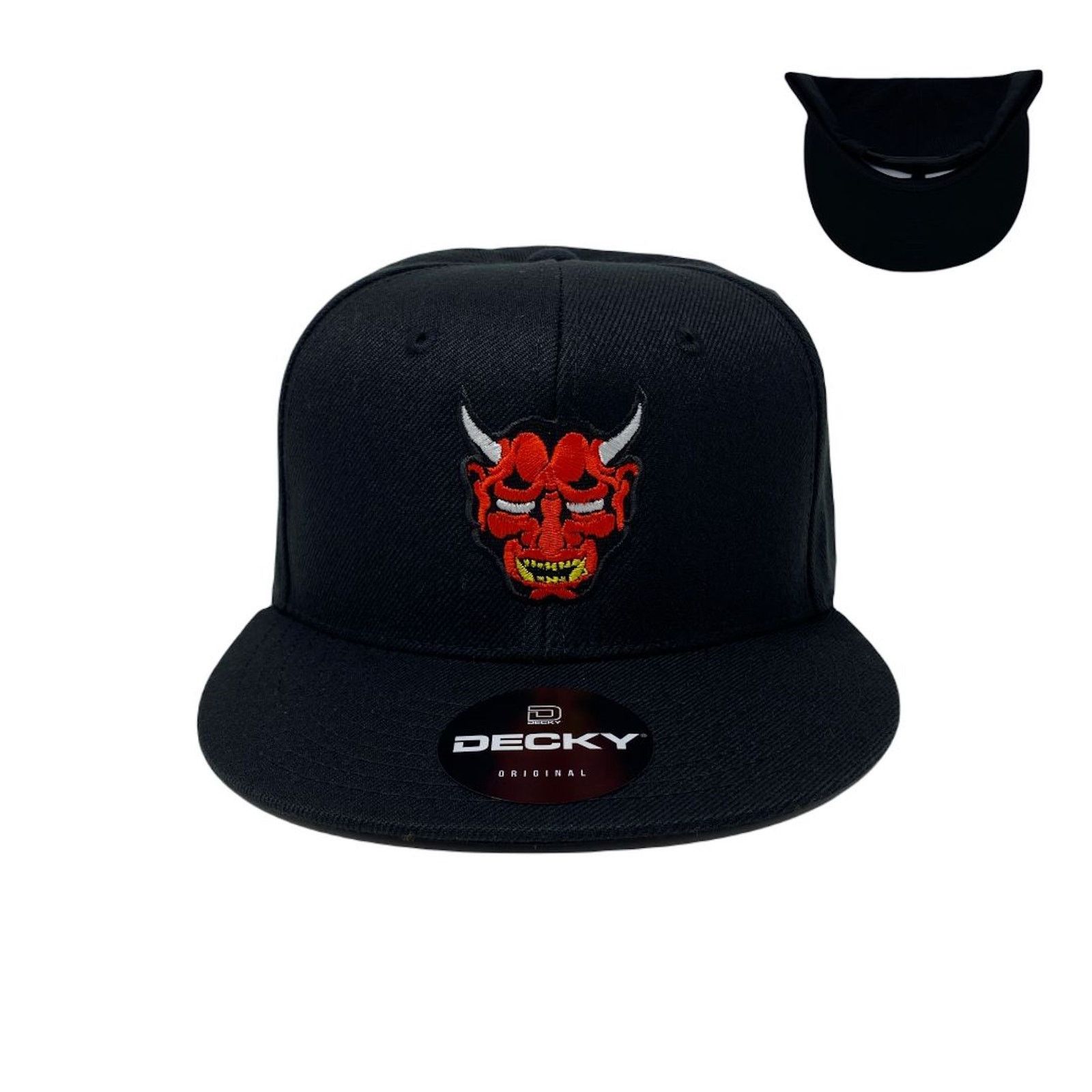 Other Oni Mask Red Snapback Hat All Black Size ONE SIZE - 1 Thumbnail