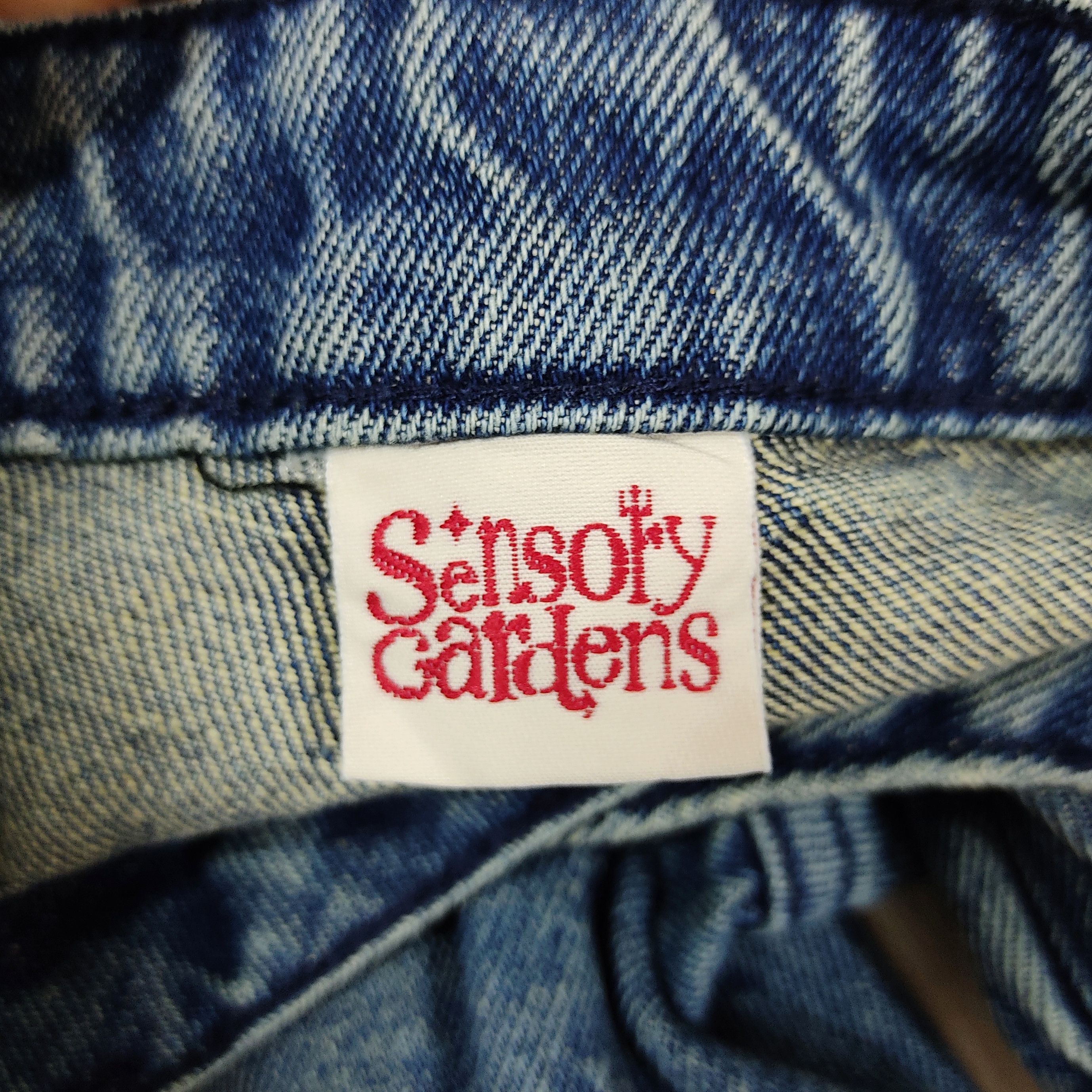 Beauty Beast Sensory Gardens Wide Leg Baggy Washed Denim Pants Size 28" / US 6 / IT 42 - 7 Thumbnail