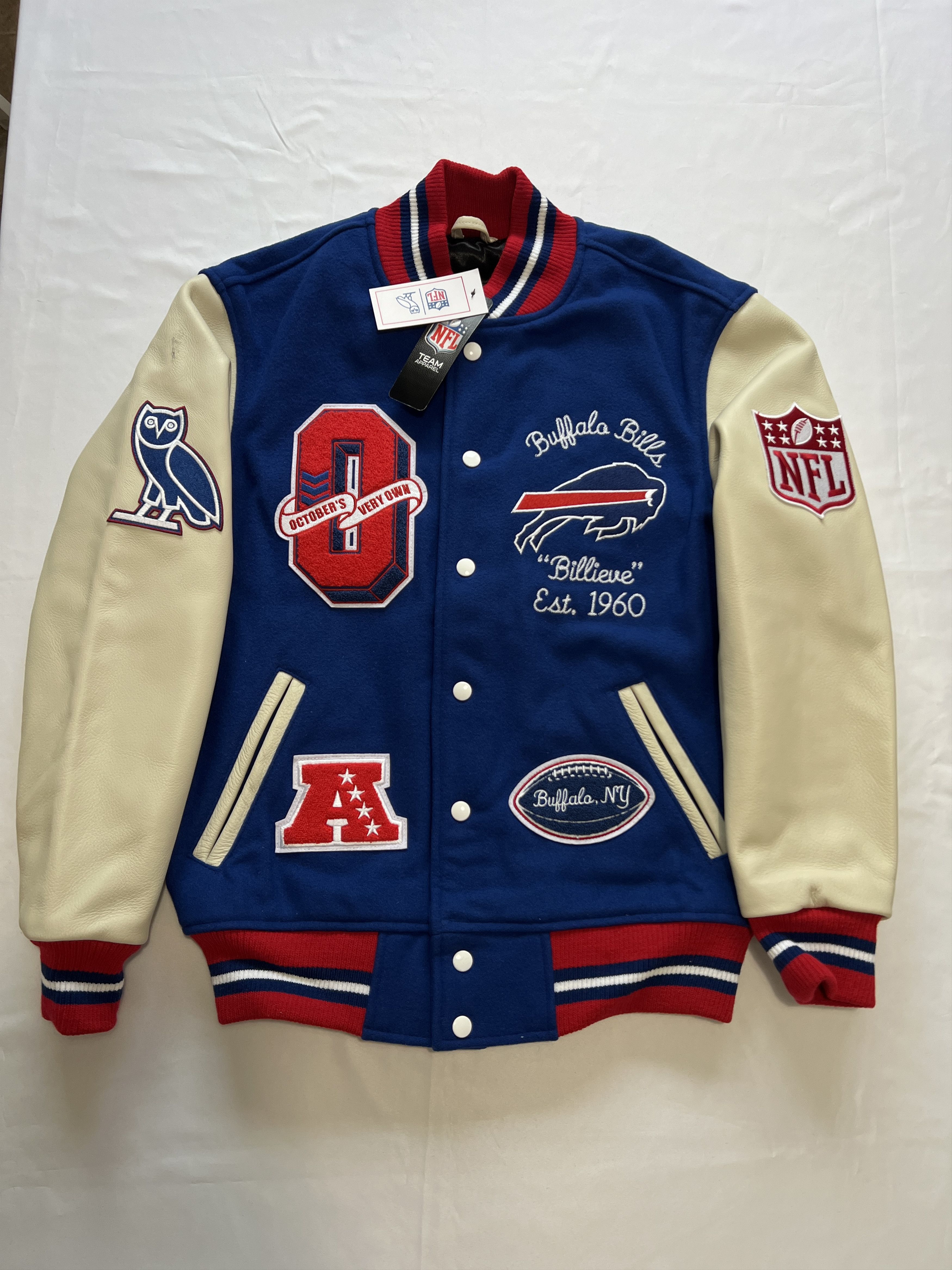 Drake OVO x NFL BUFFALO BILLS VARSITY JACKET Size US S / EU 44-46 / 1 - 1 Thumbnail