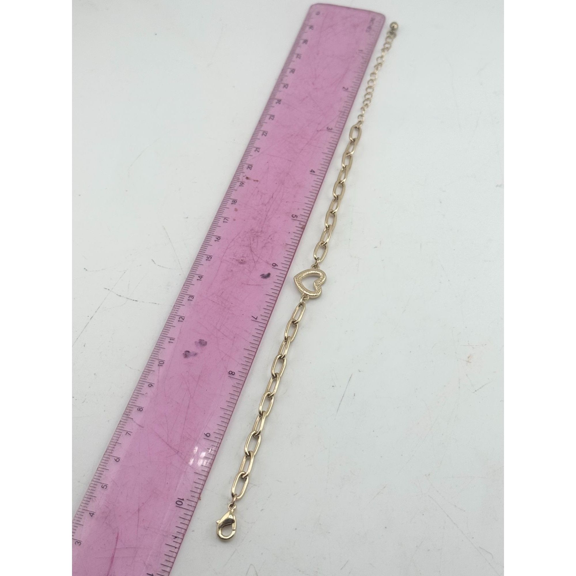 Vintage Vintage gold tone rhinestone heart bracelet Size ONE SIZE - 4 Thumbnail