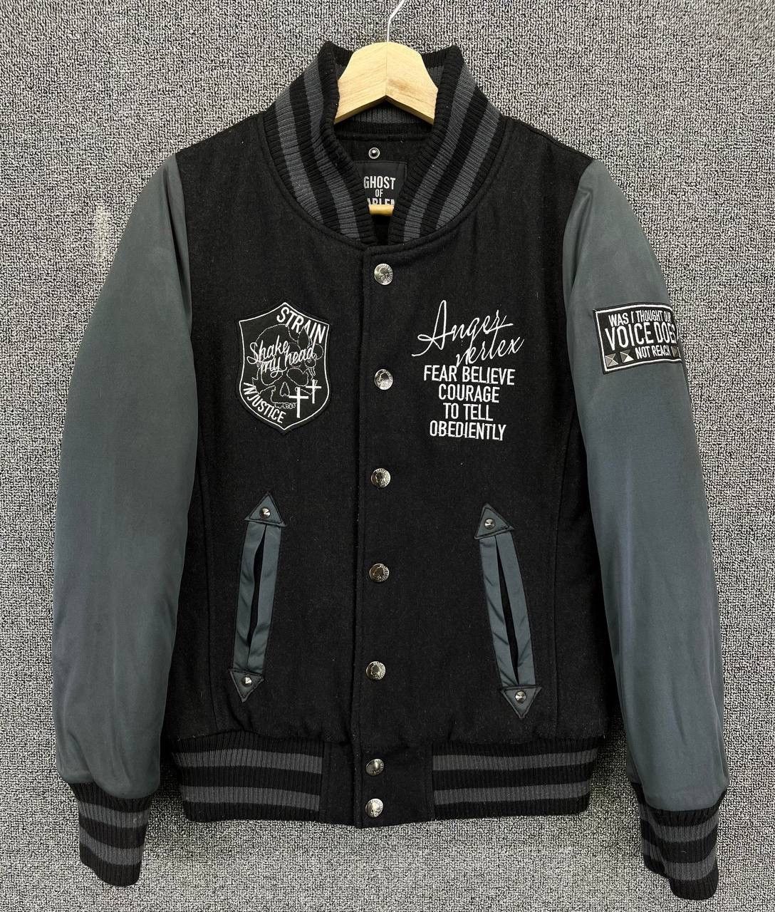If Six Was Nine Vintage Ghost Of Halem Punk Style Wool Varsity Jacket Size US S / EU 44-46 / 1 - 5 Thumbnail