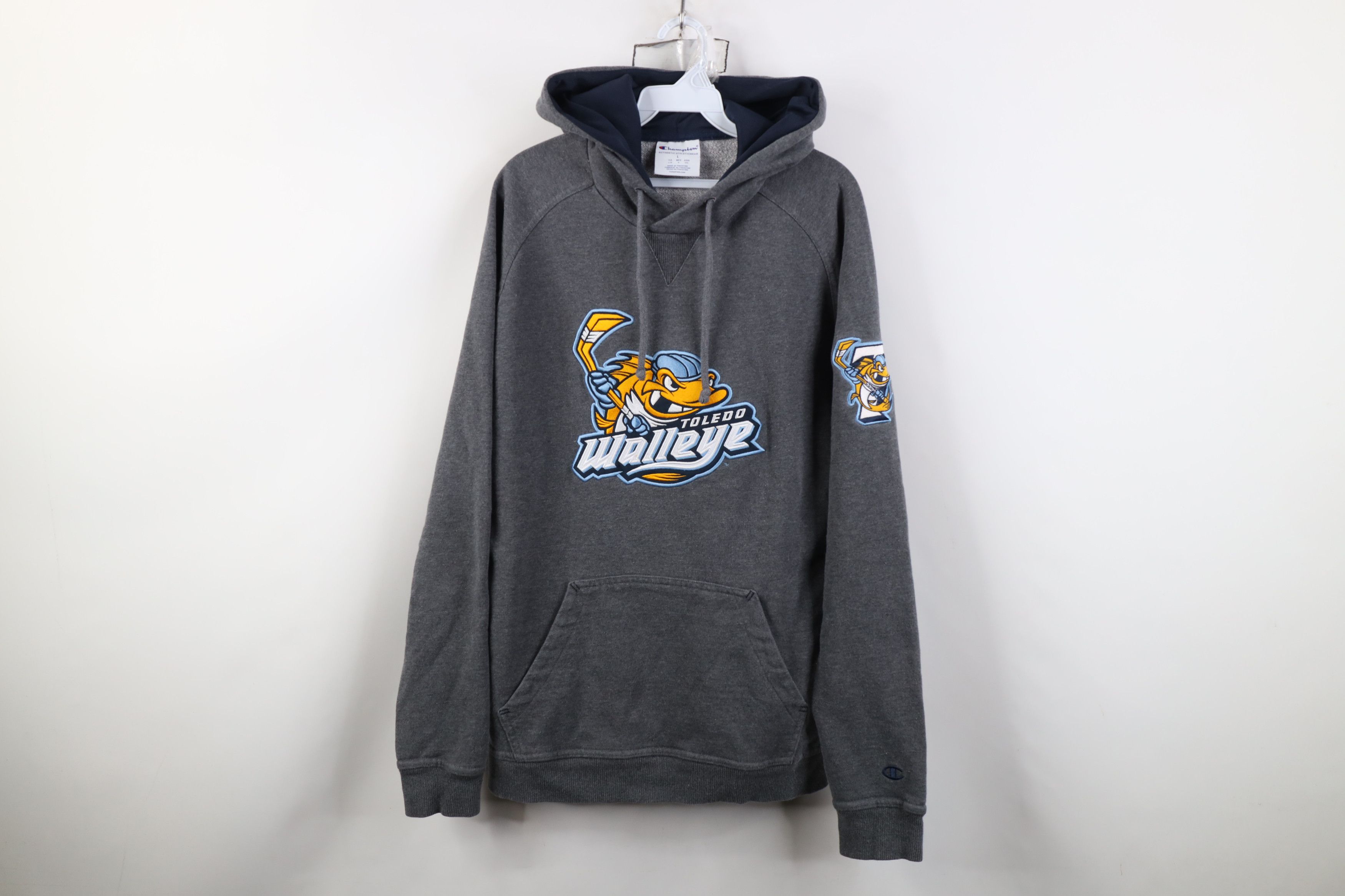 Champion Vintage Y2K Champion Toledo Walleye Hockey Hoodie Sweatshirt Size US L / EU 52-54 / 3 - 1 Thumbnail
