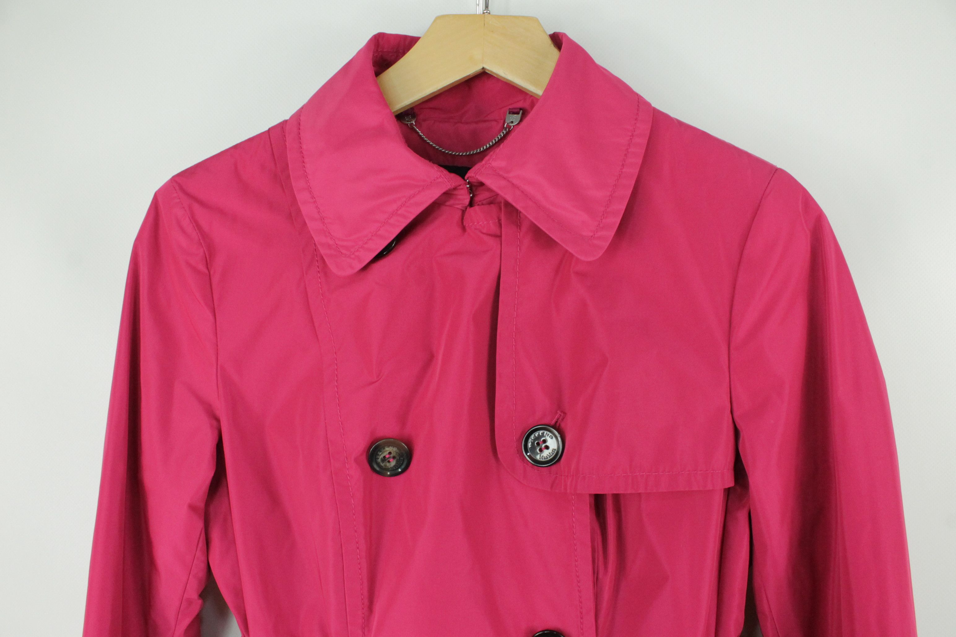 Weekend Max Mara Weekend Max Mara Double-Breasted Belted Pink Trench Coat Size S / US 4 / IT 40 - 2 Thumbnail