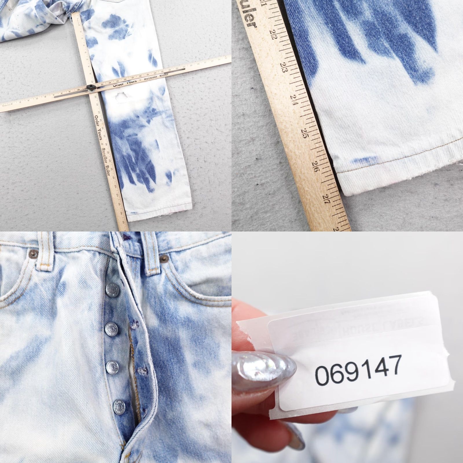 Levi's VINTAGE Levi's Jeans Mens 32 Bleach Dye Denim 501 0118 Distressed Button Fly 90s Jeans Mens 90s USA Blue Size US 32 / EU 48 - 10 Thumbnail