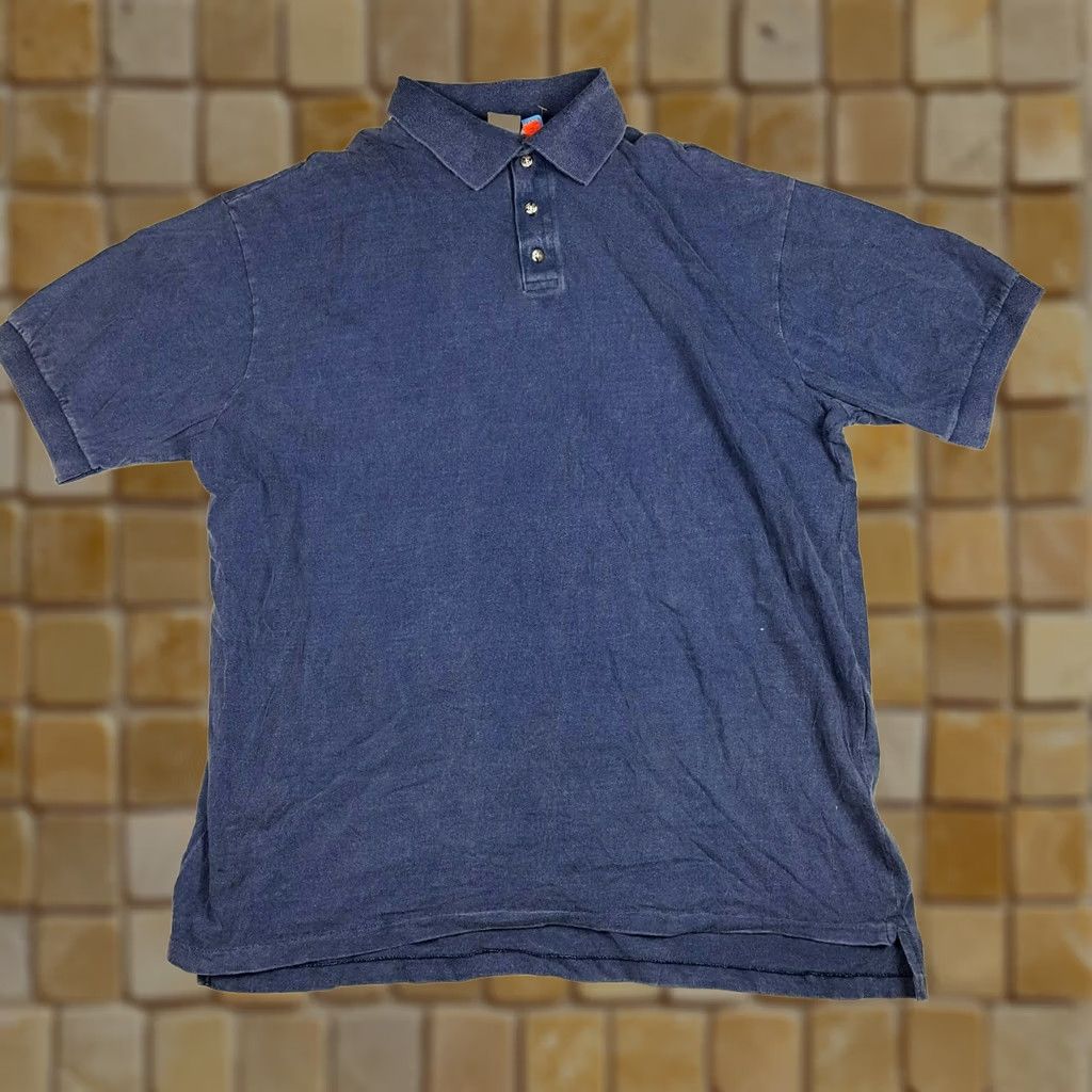 Vintage VINTAGE Whang Polo Shirt Mens 3XL Navy Blue Collared Short Sleeve Sports Surf Grunge 90s Polo Shirt Size US XXL / EU 58 / 5 - 1 Thumbnail