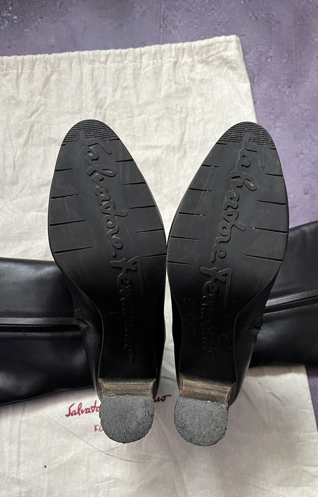 Salvatore Ferragamo Salvatore Ferragamo Knee High Fur Dark Brown leather Boots Size US 8 / IT 38 - 12 Thumbnail