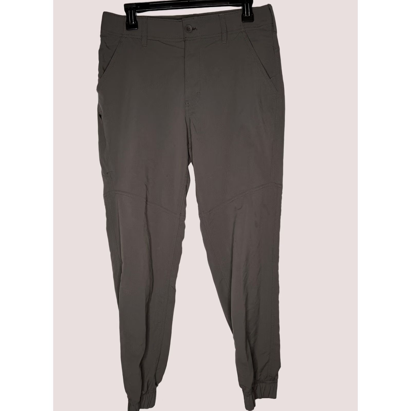 Vintage Alpine Design Mens Jogger Pants 32 Modern Fit Gray Activewear Nylon Polyester Spandex Knit Elevation Designer Mens Size US 32 / EU 48 - 1 Thumbnail
