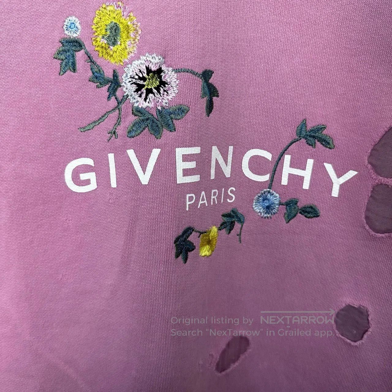 Givenchy givenchy floral embroidered hoodie with holes. Size XS / US 0-2 / IT 36-38 - 3 Thumbnail