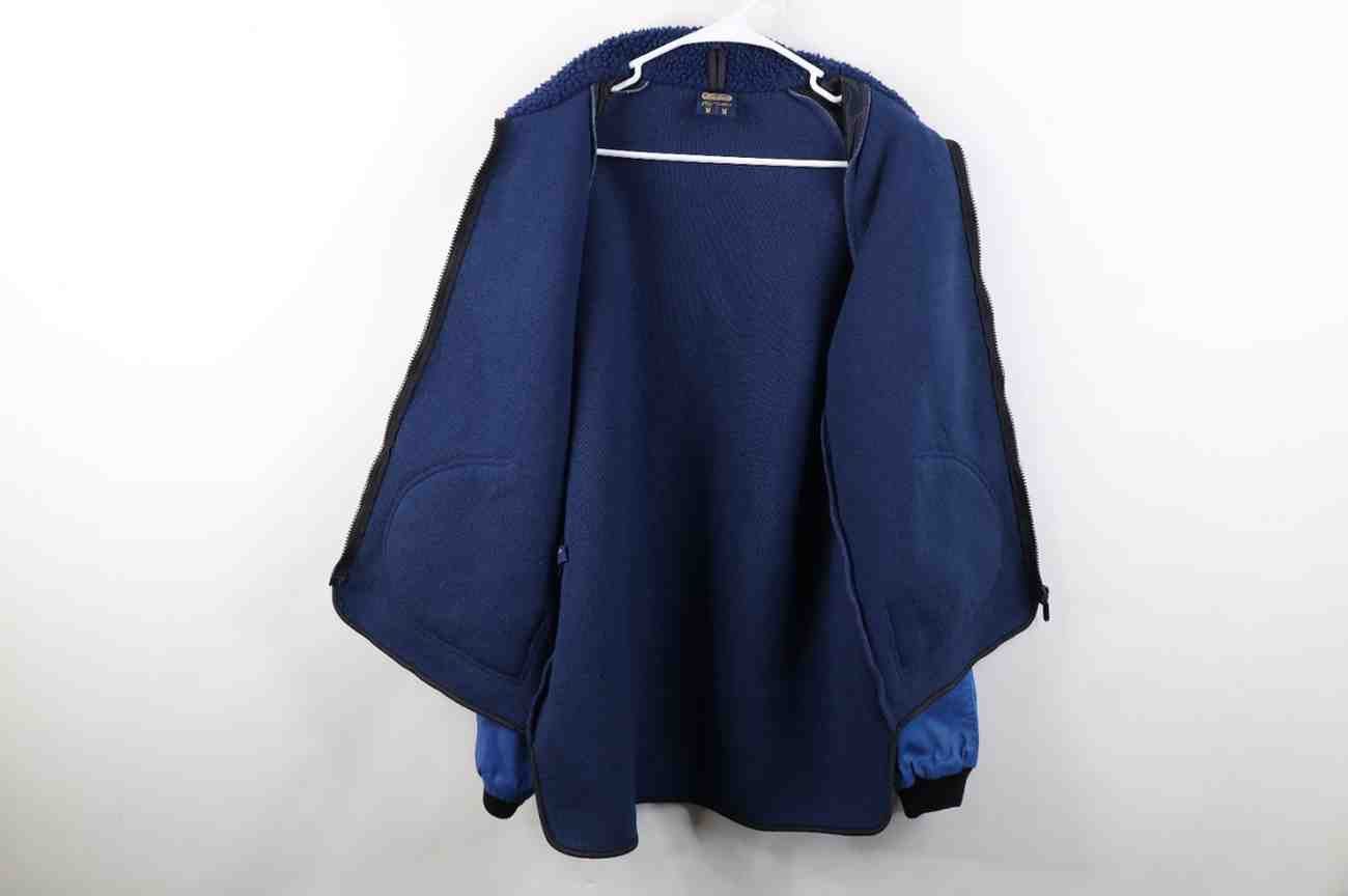 Vintage Vintage 90s Centrifuge Deep Pile Fleece Full Zip Jacket Blue Size US M / EU 48-50 / 2 - 12 Thumbnail
