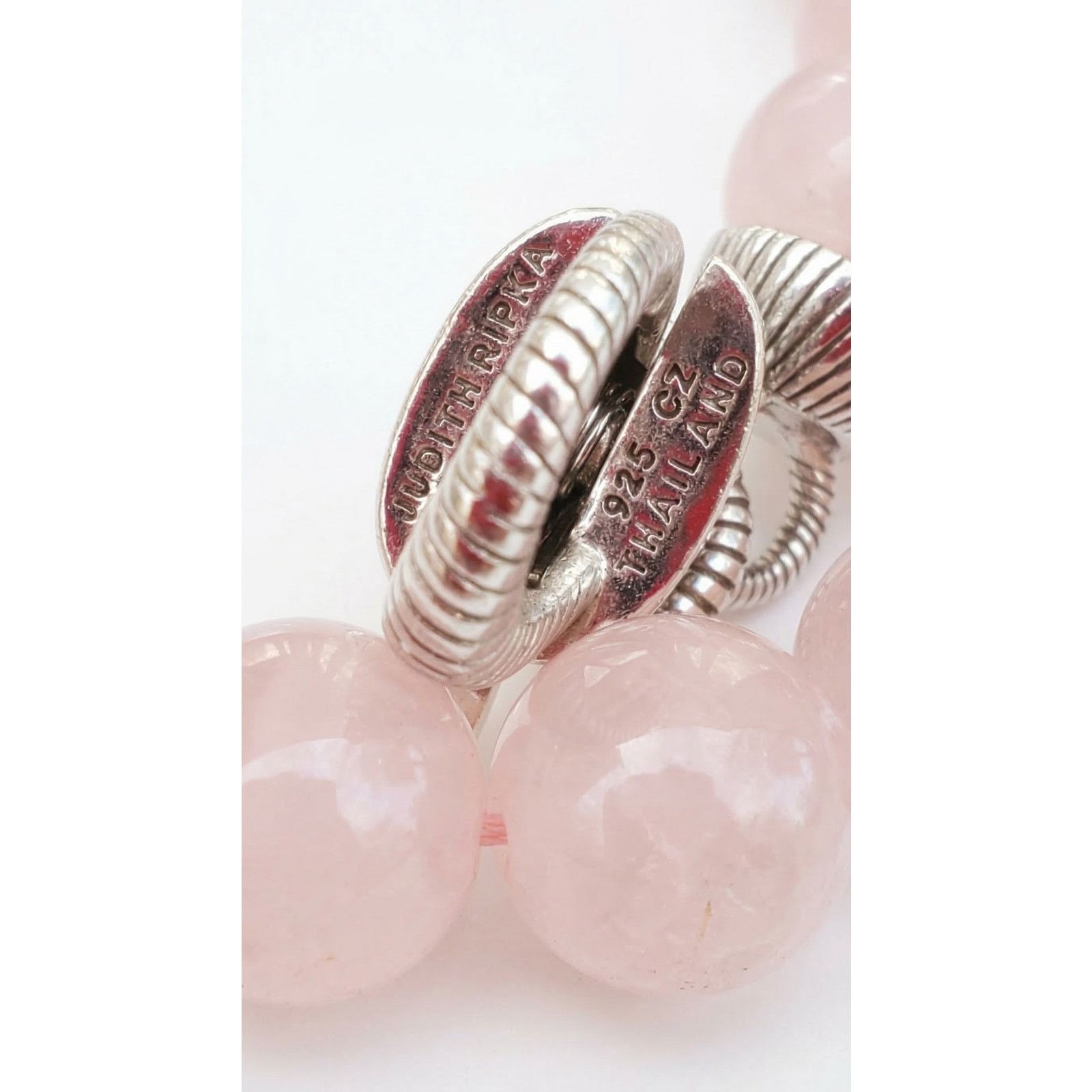 Judith Ripka Judith Ripka Sterling Silver Rose Quartz Heart Necklace Size ONE SIZE - 10 Thumbnail