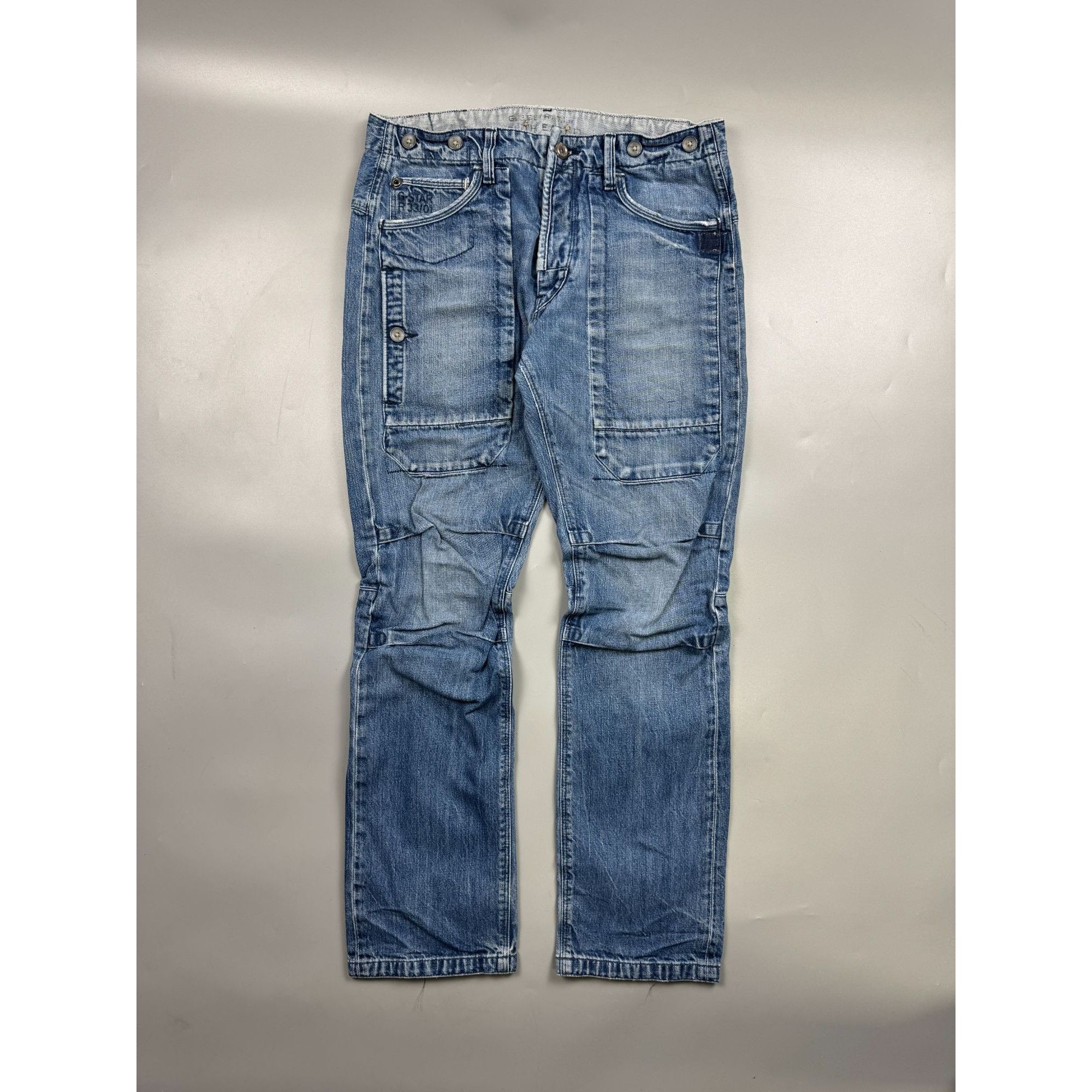 G-Star G-Star RAW Army Lumber Straight Denim Jeans Pants (Y1191) Size US 32 / EU 48 - 1 Thumbnail