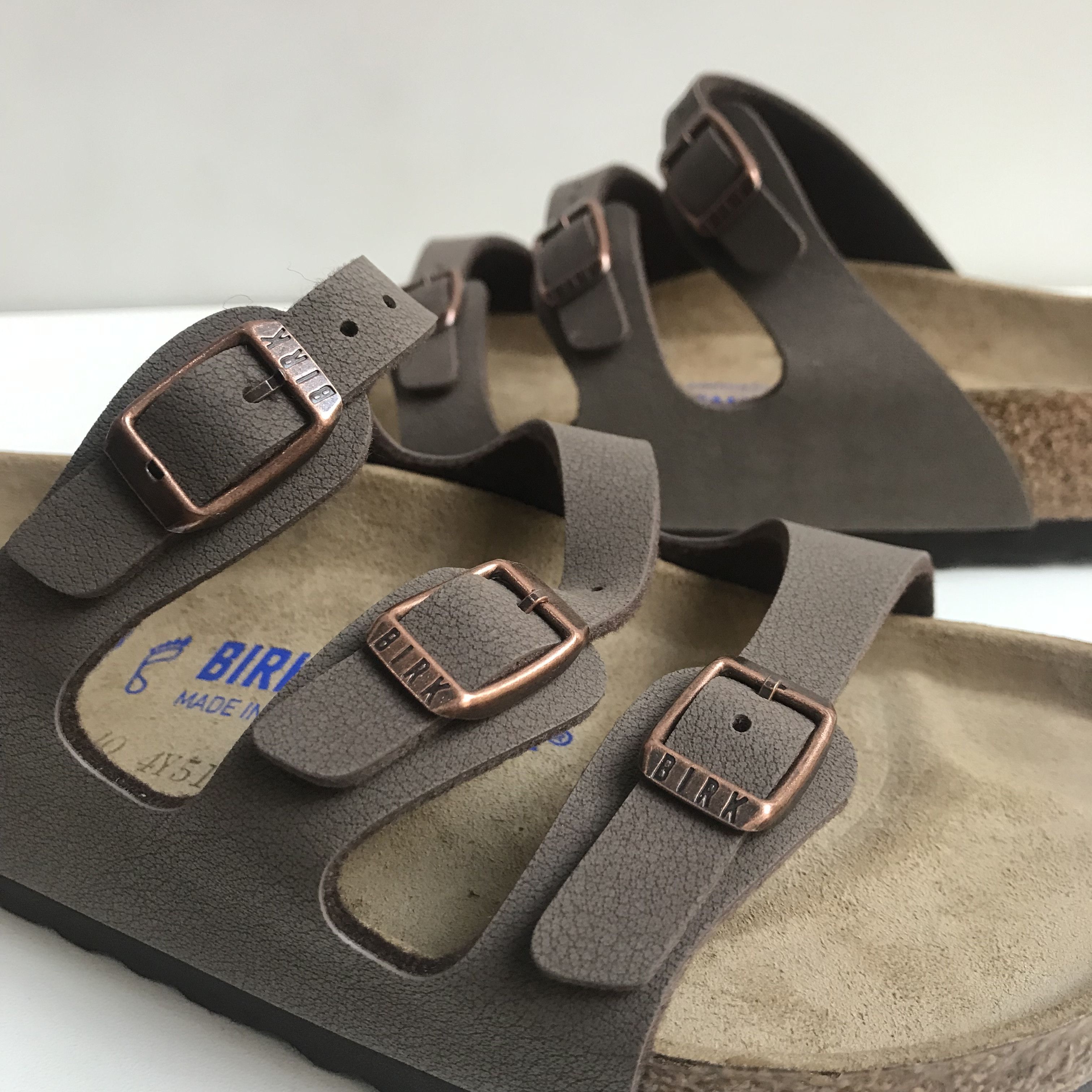 Birkenstock BIRKENSTOCK FLORIDA BLUE BIRKO-FLOR REGULAR SANDALS Brown Size US 5.5 / EU 38 - 4 Thumbnail