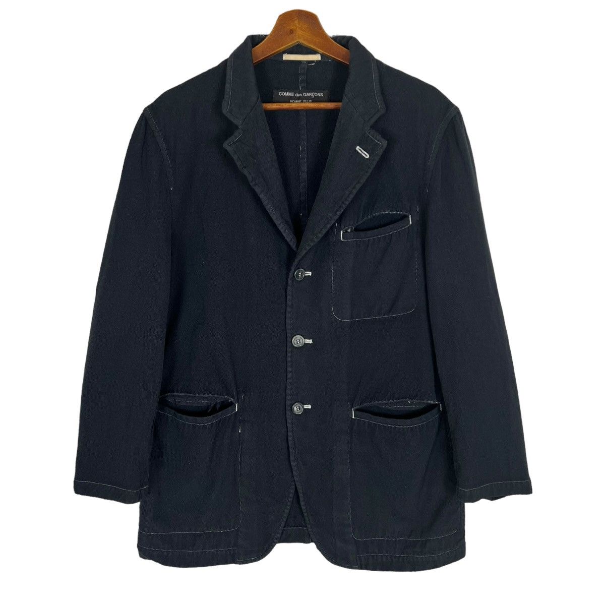 Comme des Garcons Homme Plus Black Deconstructed Jacket Size US S / EU 44-46 / 1 - 1 Thumbnail