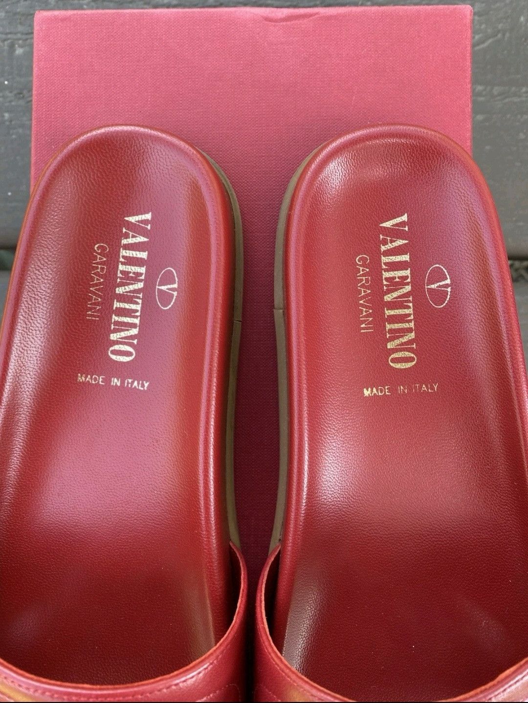 Valentino Valentino Garavani Chunky Chain Link Slides Red Size 37 Size US 6.5 / IT 36.5 - 5 Thumbnail