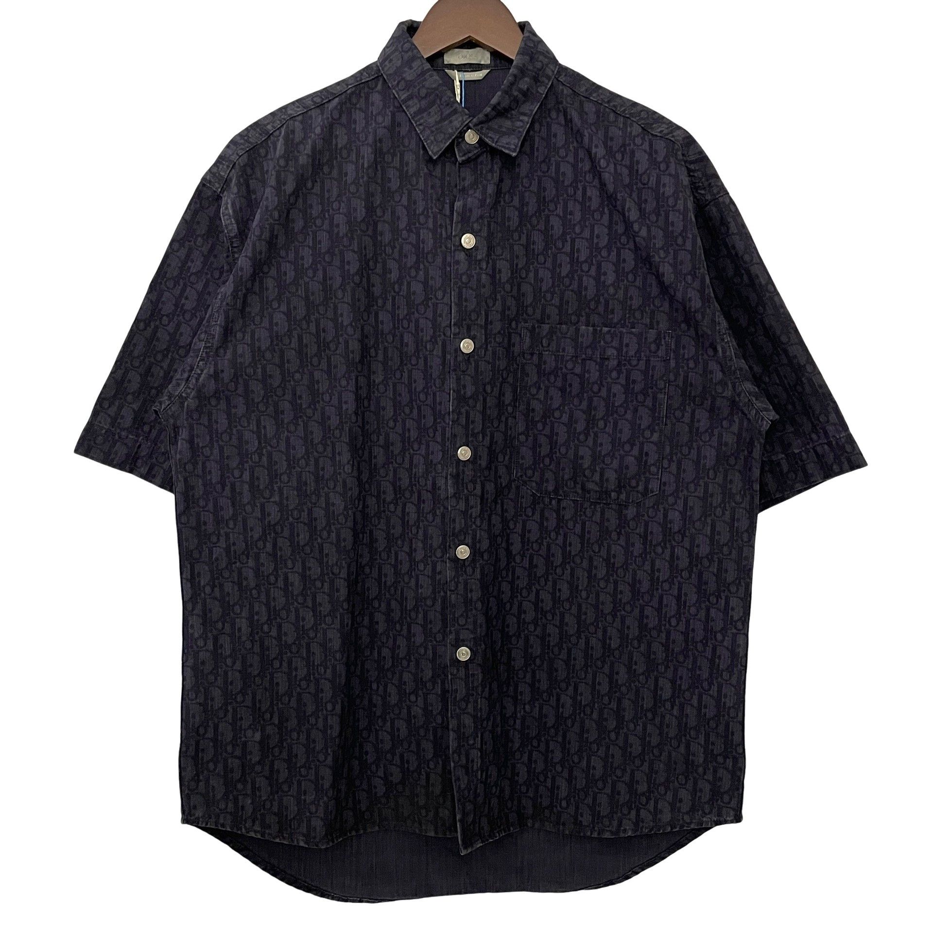 Dior Dior Oblique Short Sleeve Shirt Size 39 Size US M / EU 48-50 / 2 - 1 Thumbnail